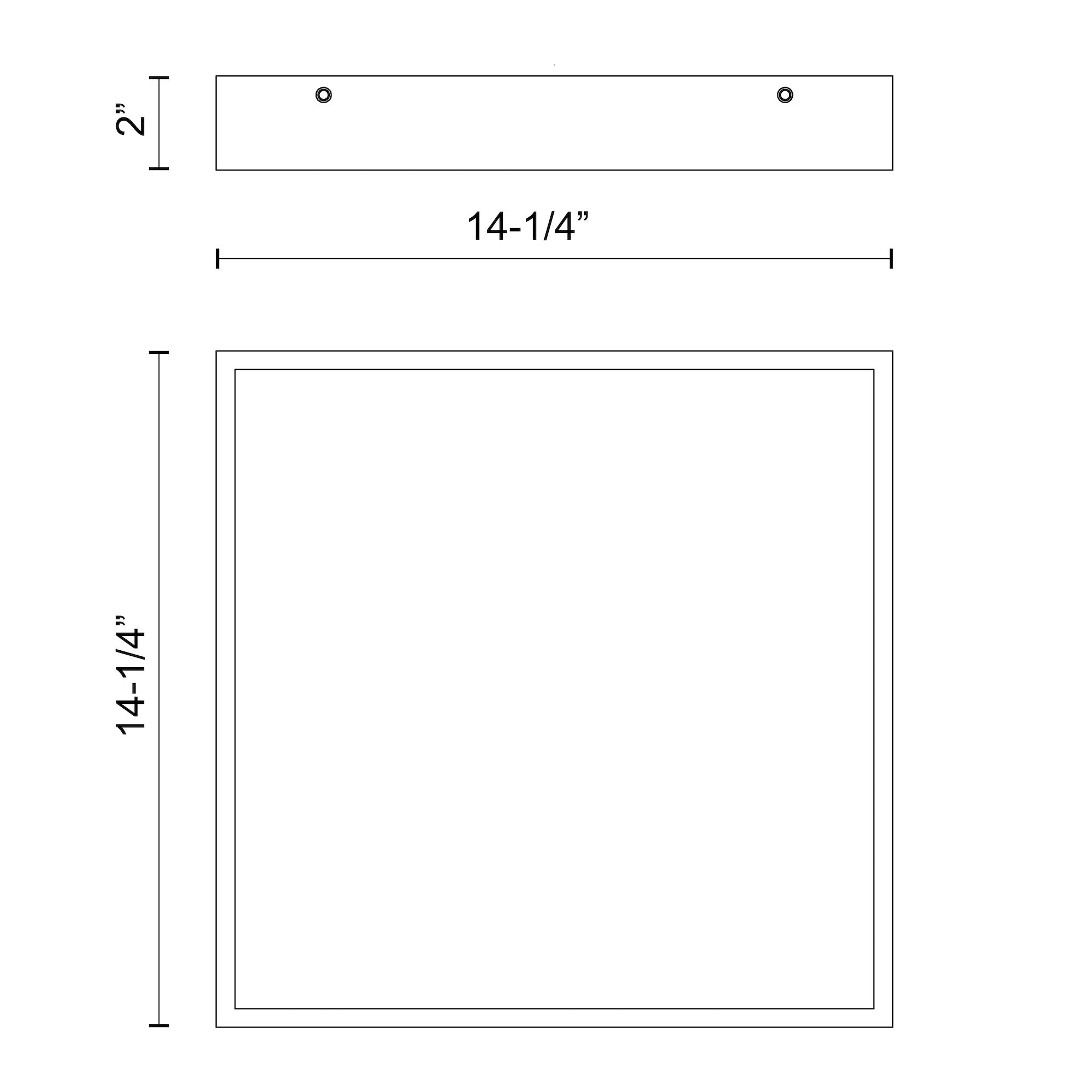 Sydney 14-in Steel Flush LED Mount