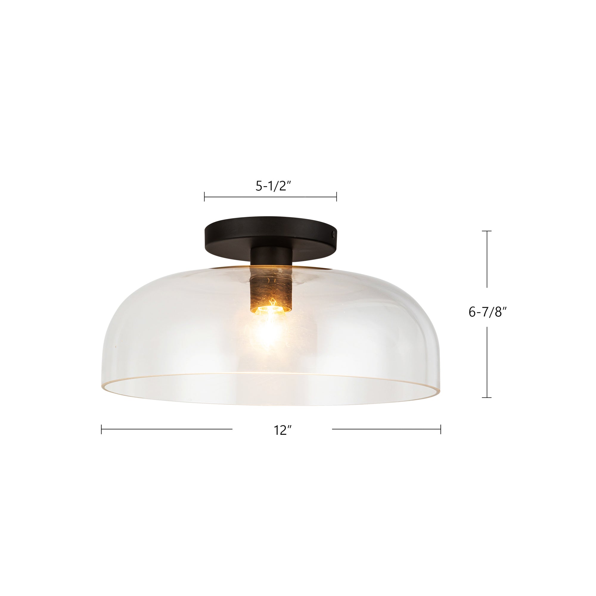 Sylvia 12-in Steel Semi-Flush Mount