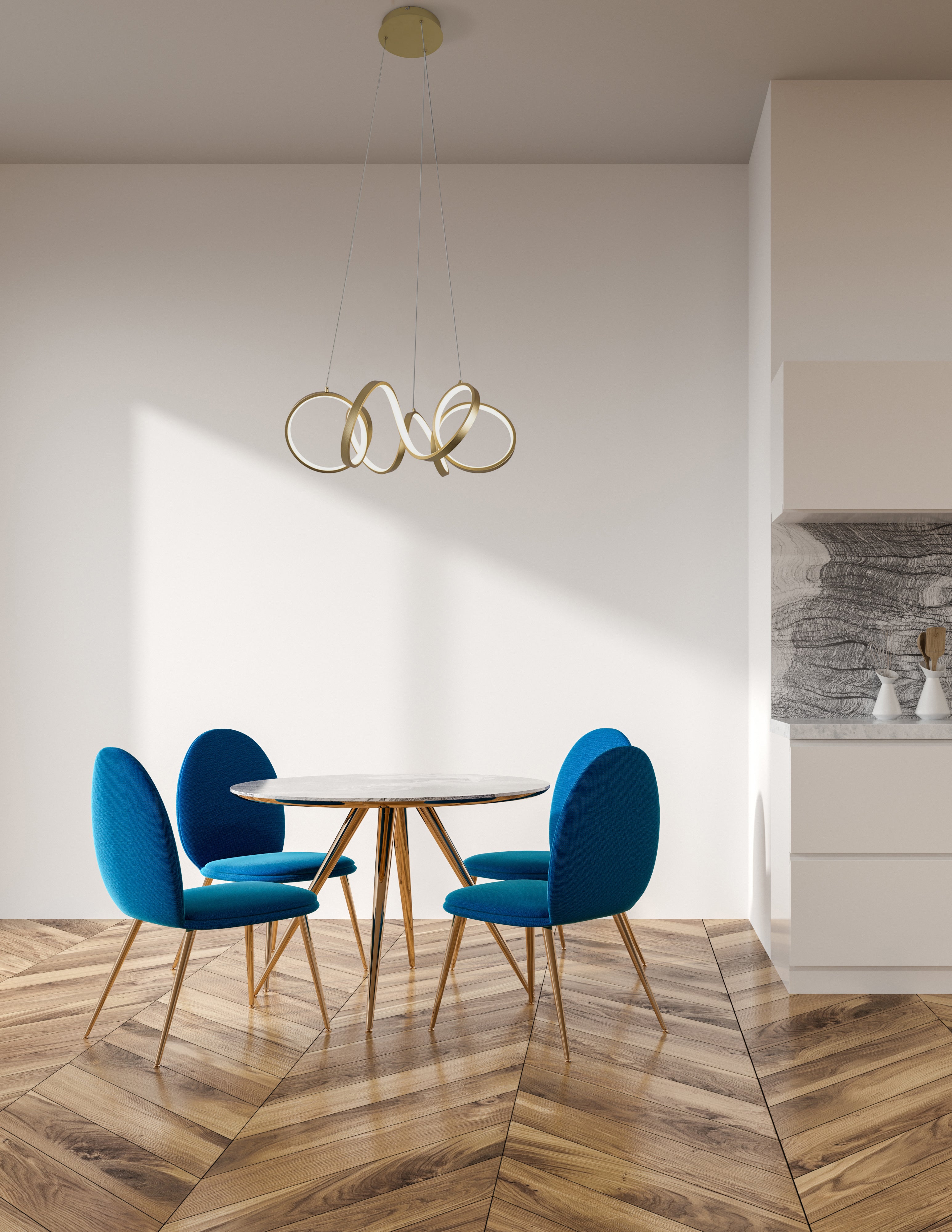Synergy 24-in Aluminum Chandelier