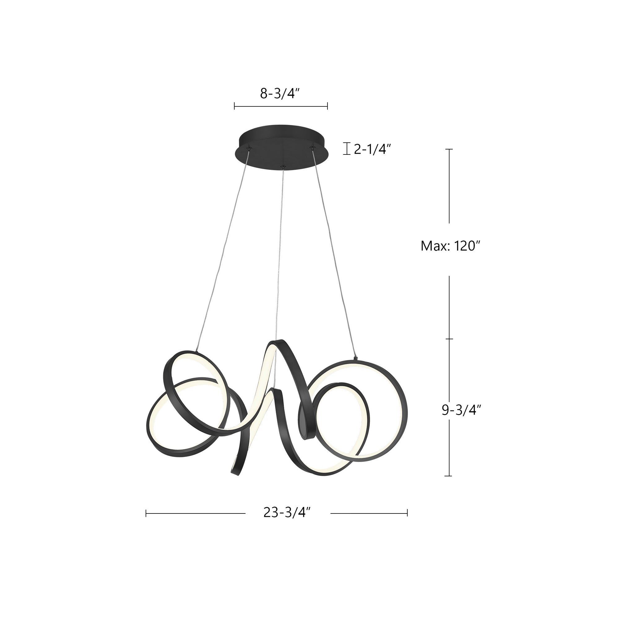 Synergy 24-in Aluminum Chandelier