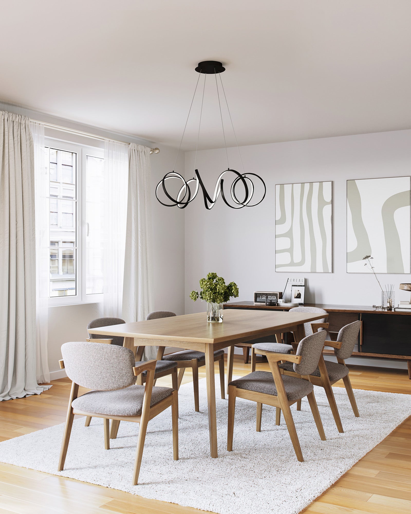 Synergy 34-in Aluminum Chandelier