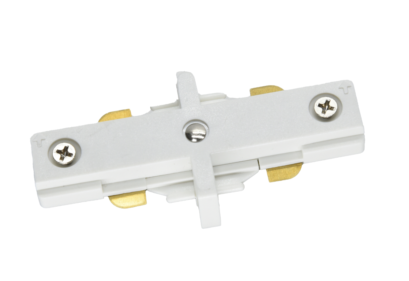 3-inch White Mini Track Connector