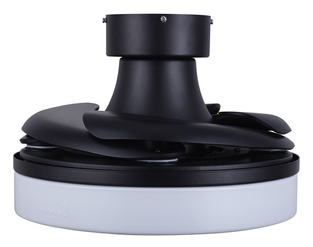 36 Inch Matte Black Retractable Blade Ceiling Fan