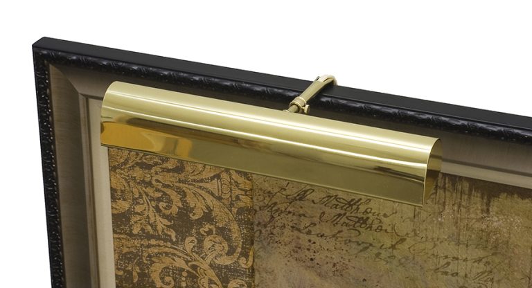 18-inch Classic Traditional Polished Brass Plug-In Picture Light