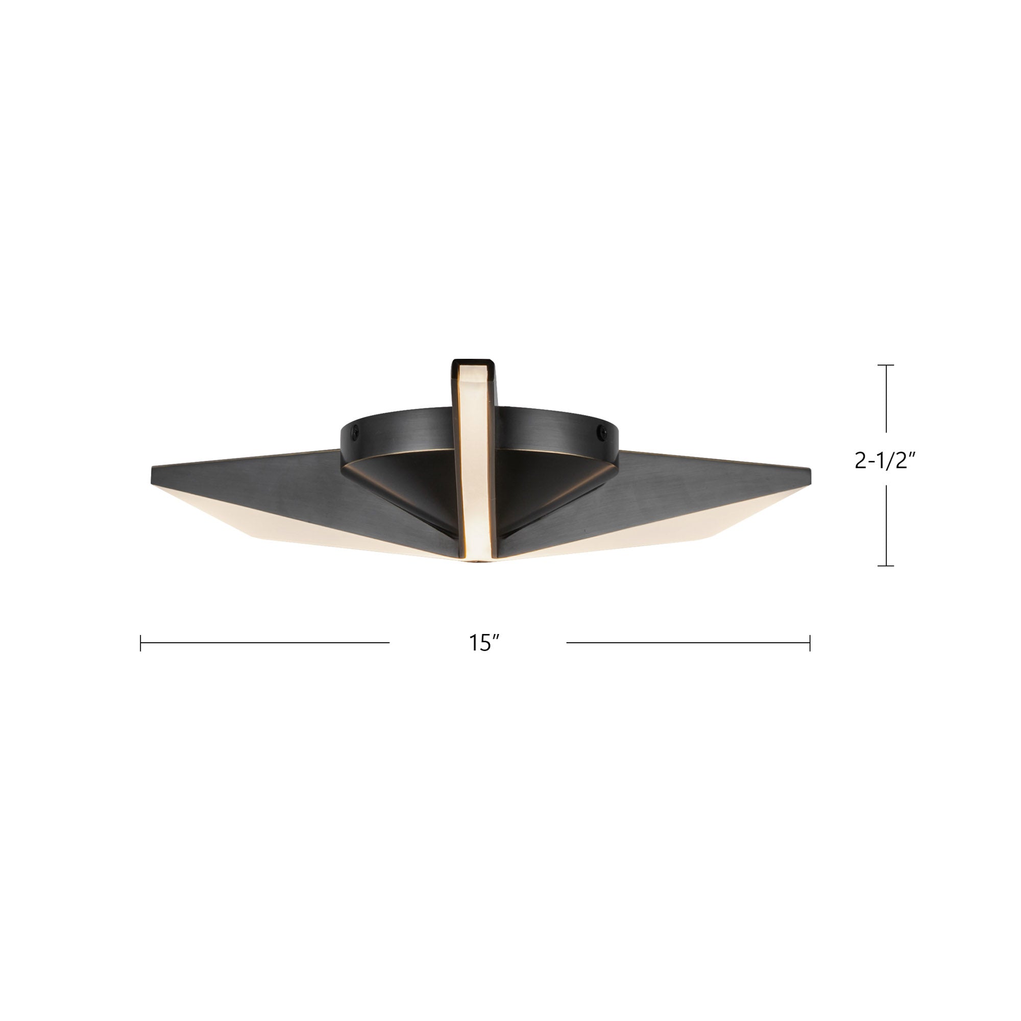 Tachi 15-in Steel Flush Mount