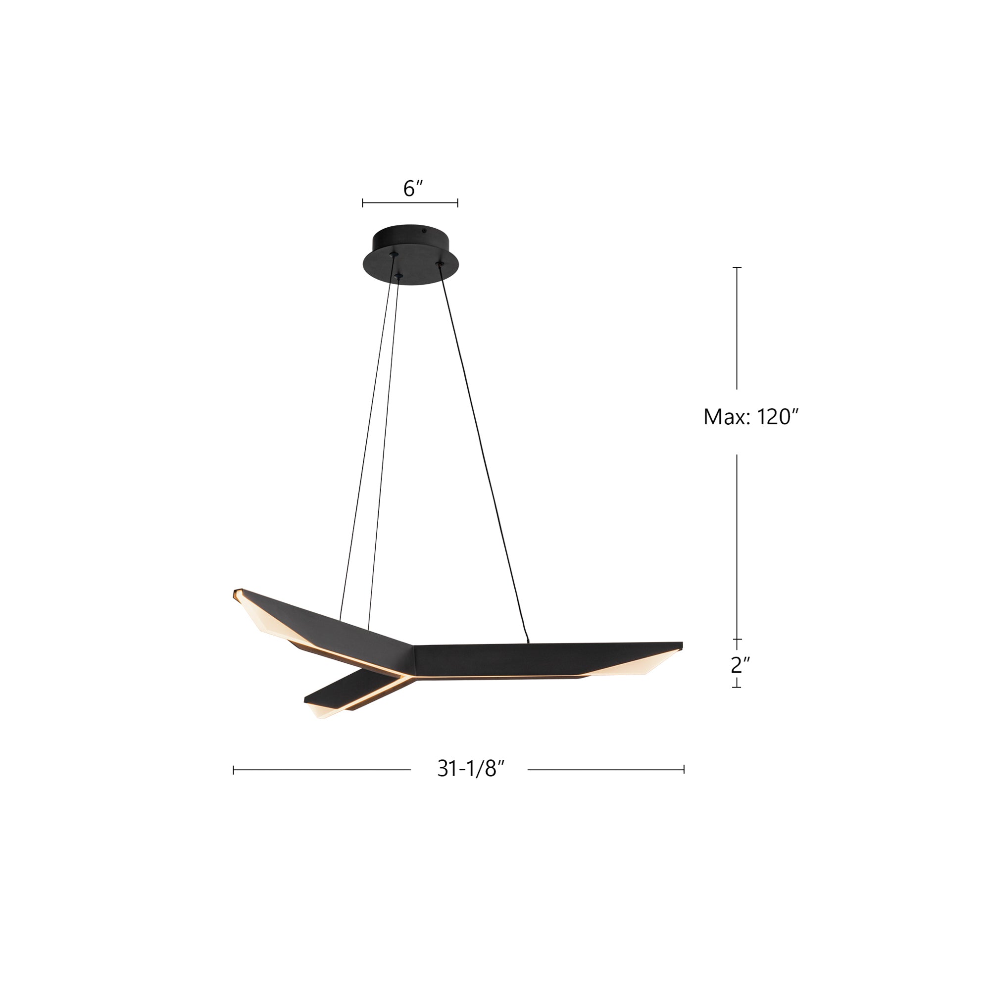 Tachi 31-in Steel Pendant