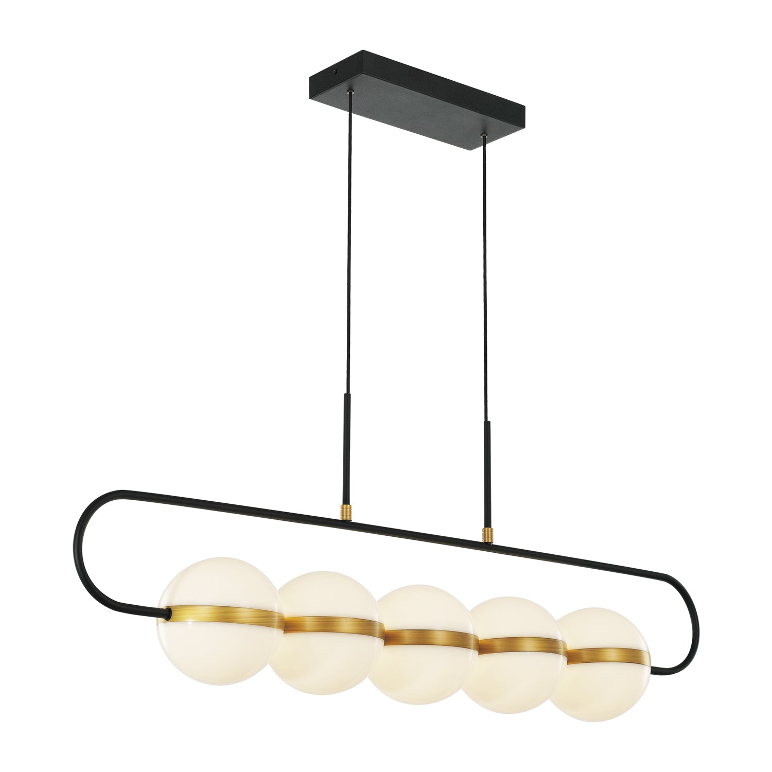 Tagliato 5 Head Steel Linear Pendant