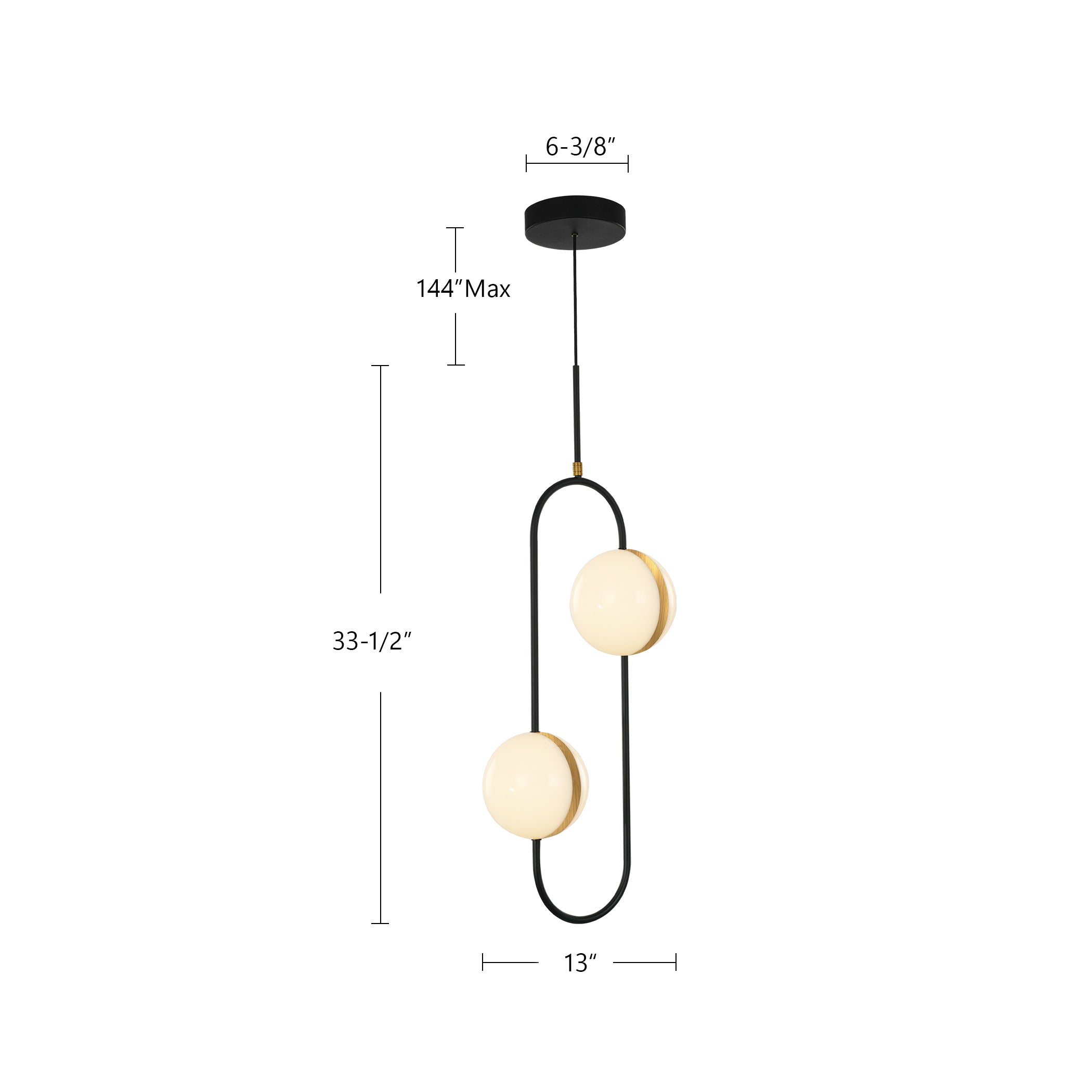 Tagliato 2 Head Steel Pendant