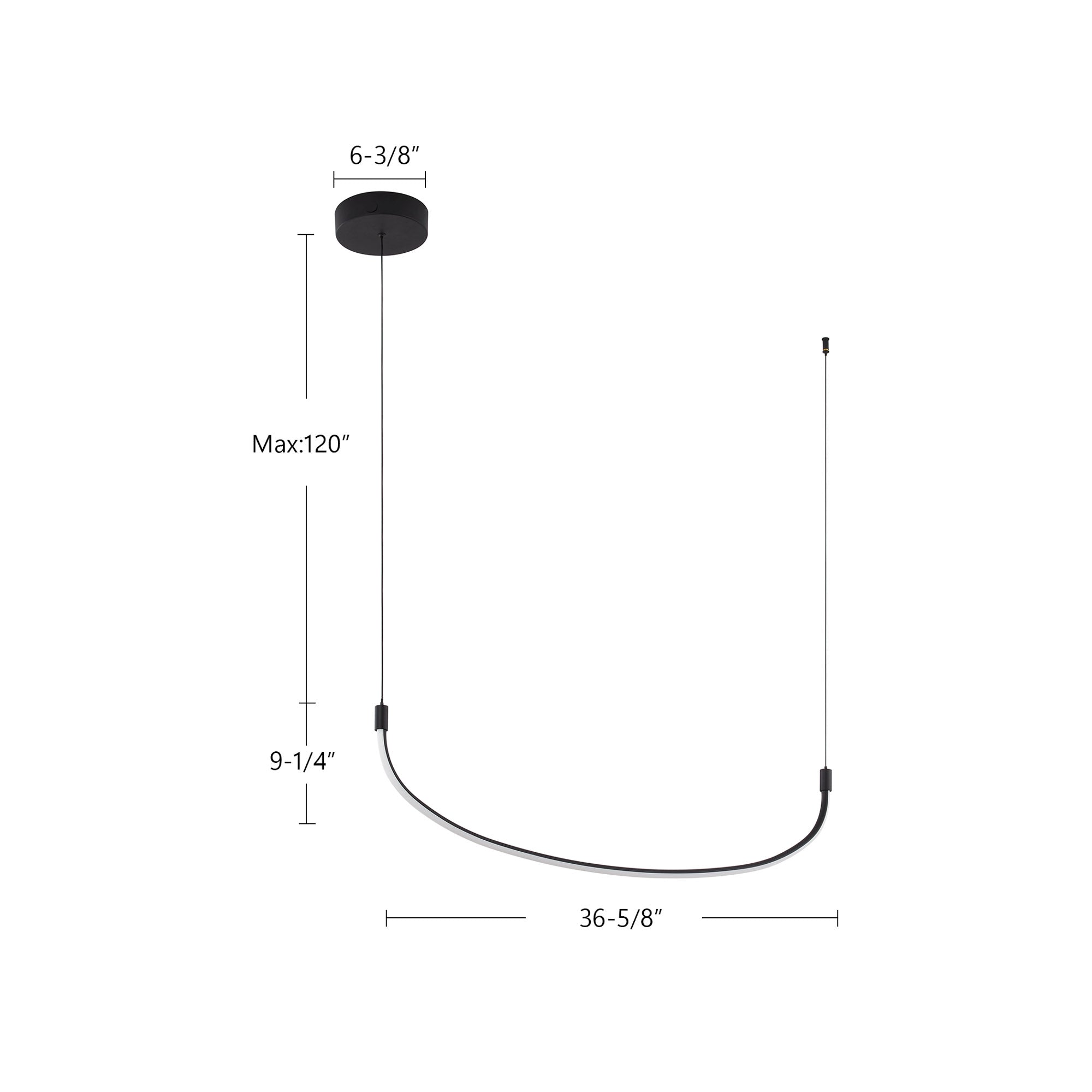 Talis 36-in Aluminum Linear Pendant