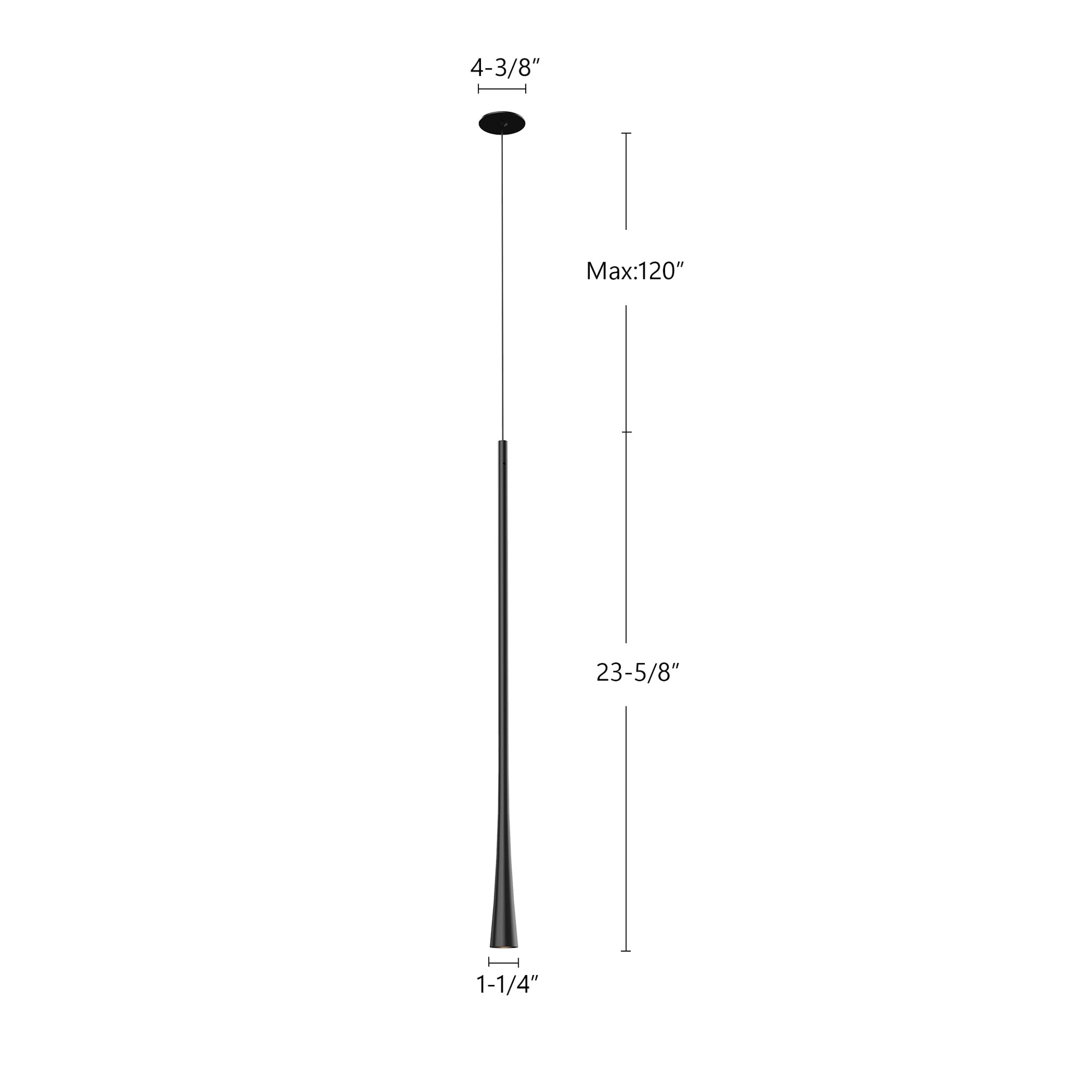 Taper 24-in Aluminum Pendant