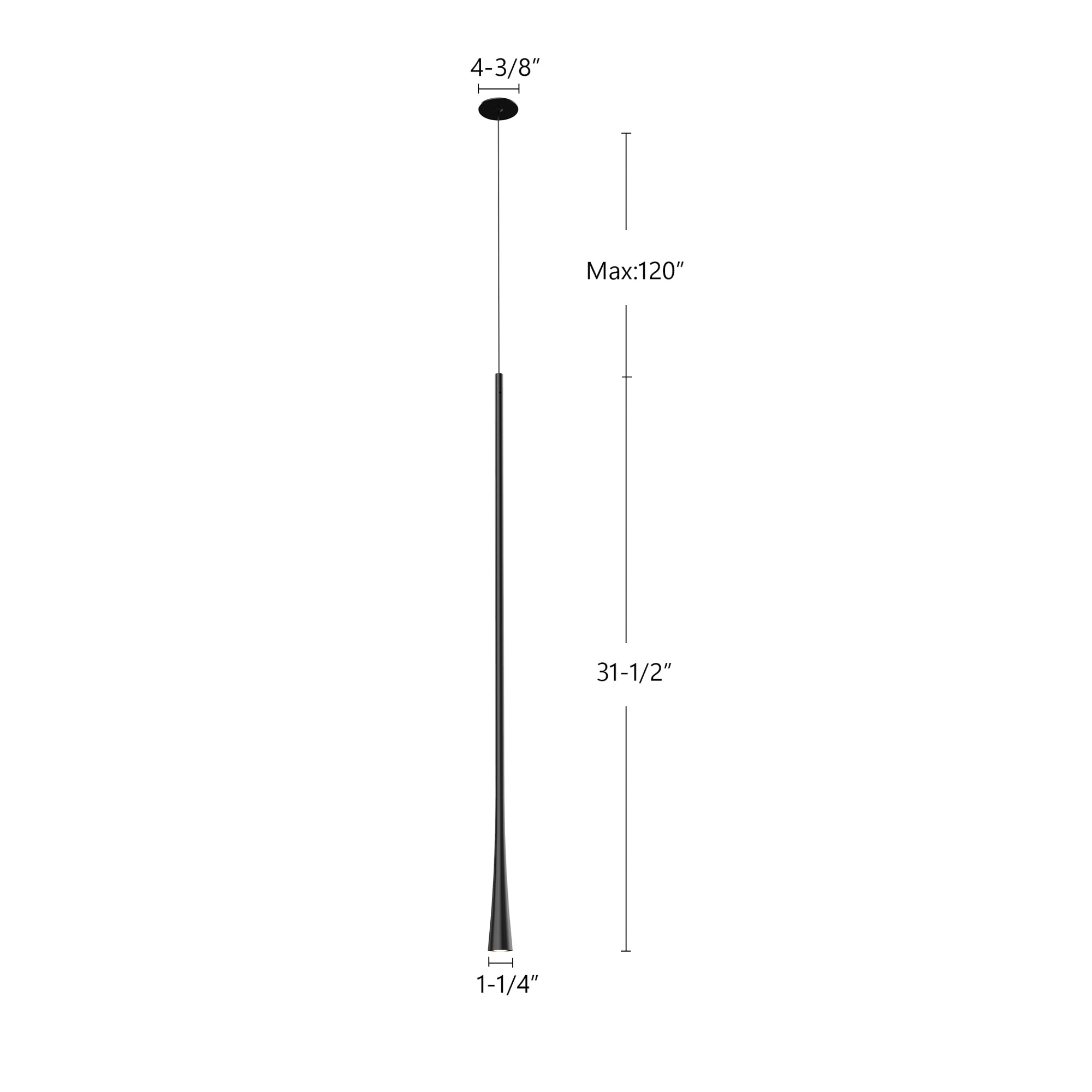 Taper 32-in Aluminum Pendant