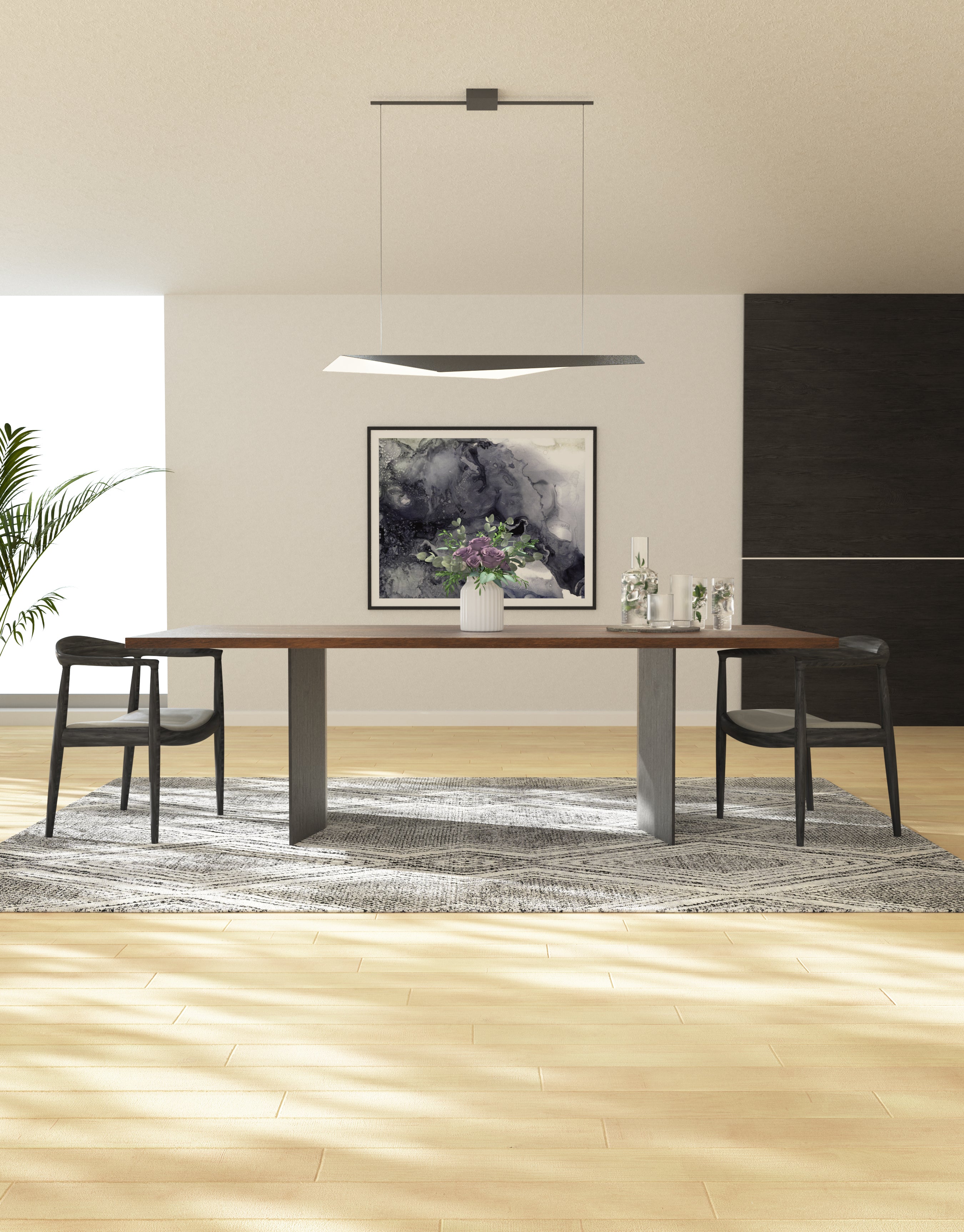 Taro 48-in Aluminum Linear Pendant