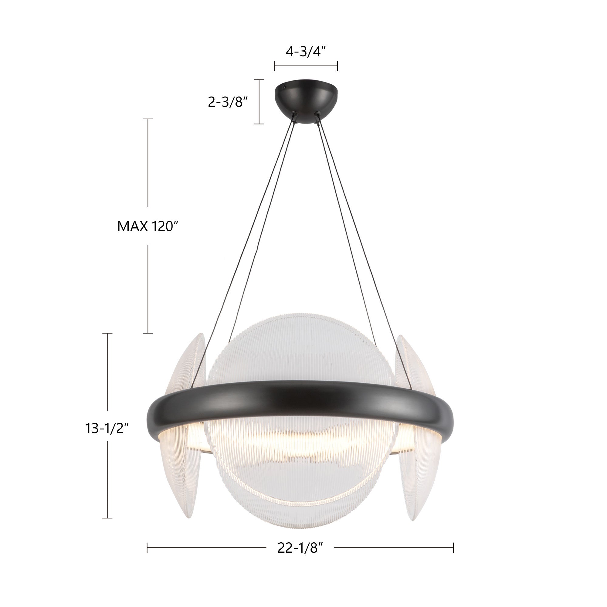 Taurus 22-in Aluminum Chandelier