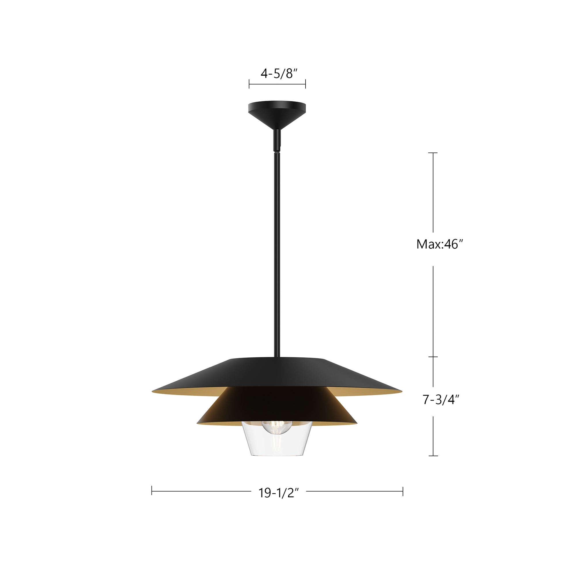 Tetsu 20-in Steel Pendant