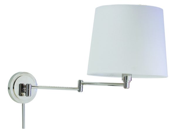 12-inch Townhouse Polished Nickel Wall Swing Lamp