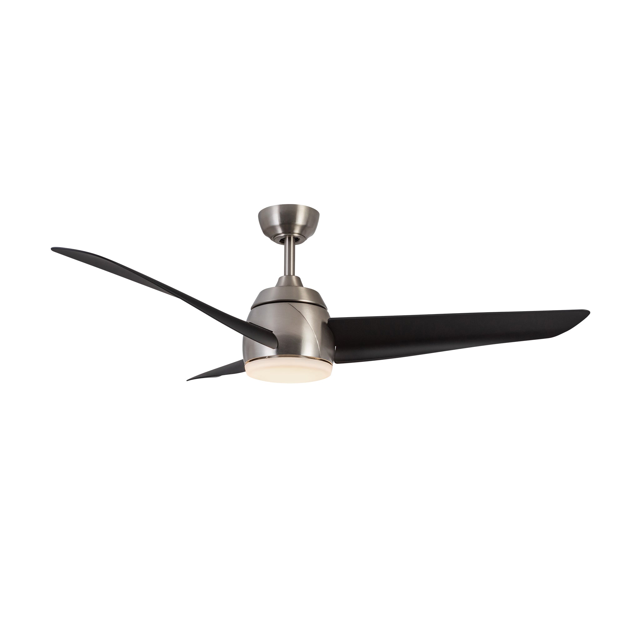 Thalia 54-in Brushed Nickel and Matte Black Reversible AC LED Ceiling Fan
