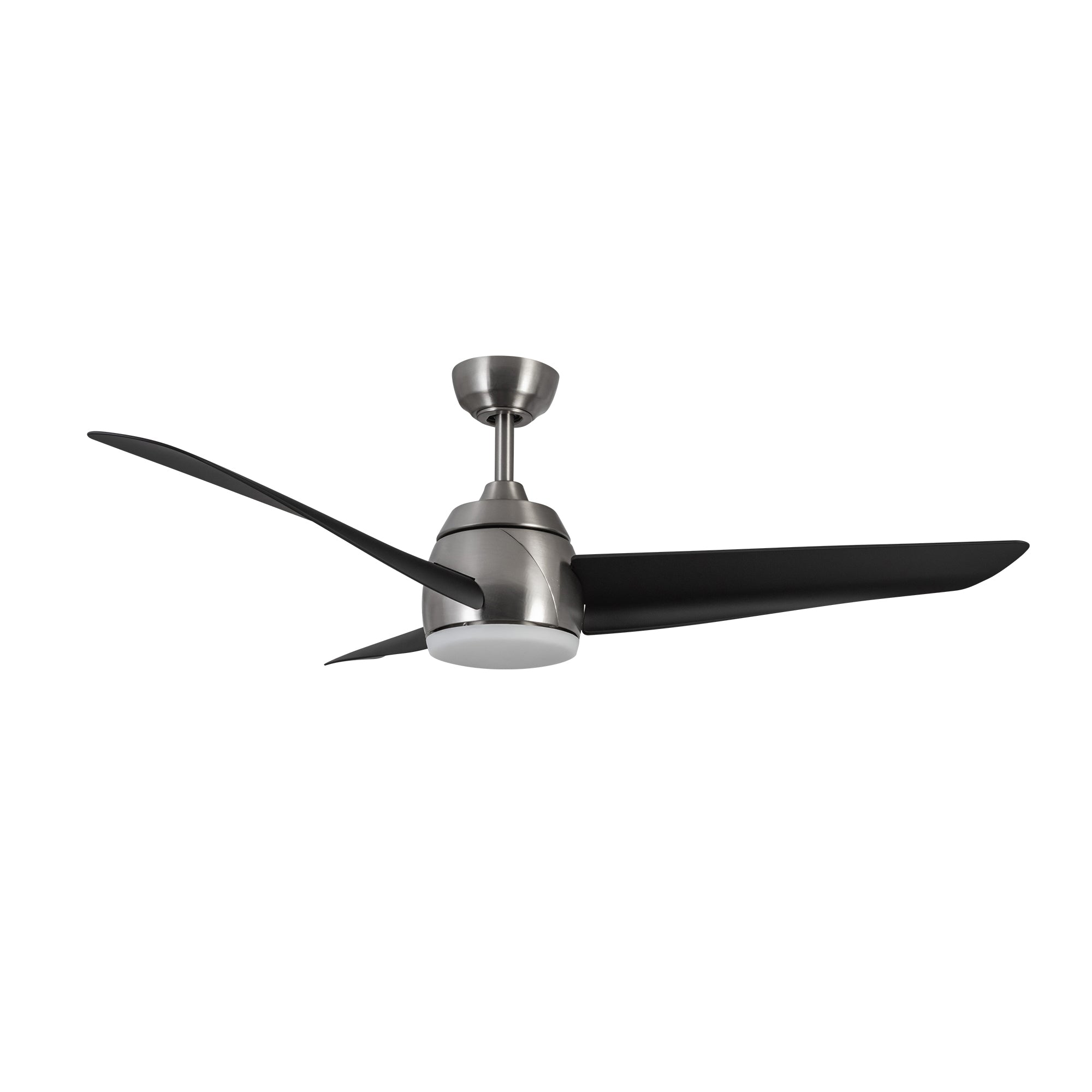 Thalia 54-in Brushed Nickel and Matte Black Reversible AC LED Ceiling Fan