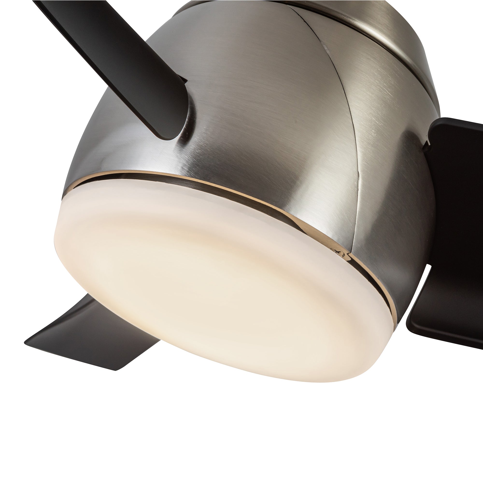 Thalia 54-in Brushed Nickel and Matte Black Reversible AC LED Ceiling Fan