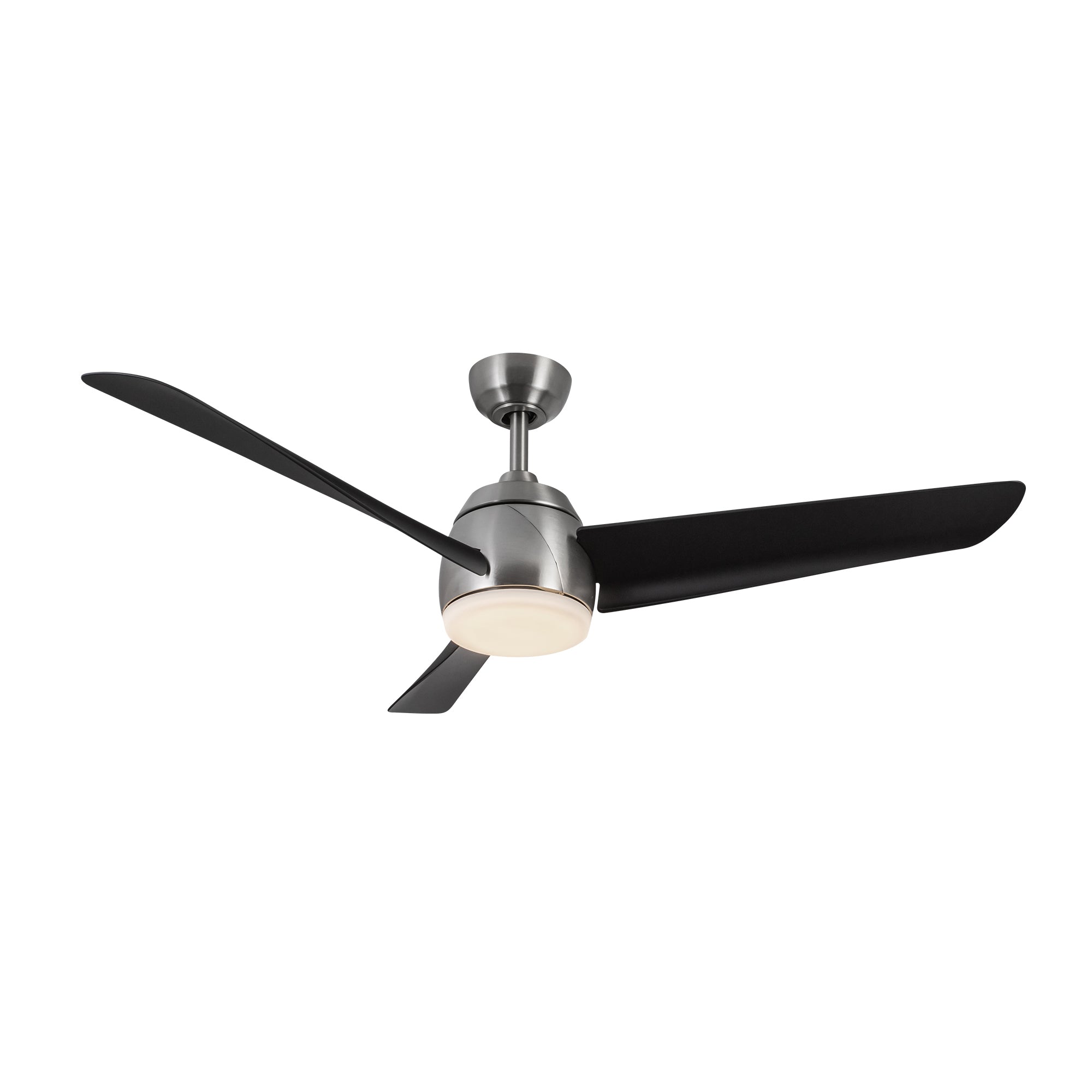 Thalia 54-in Brushed Nickel and Matte Black Reversible AC LED Ceiling Fan