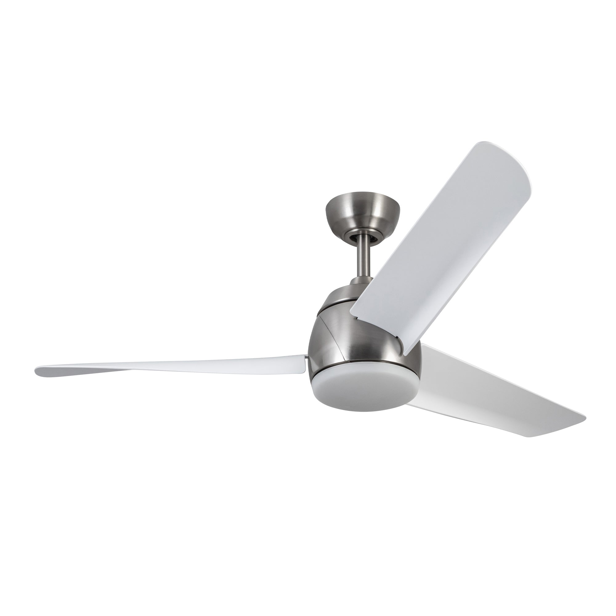 Thalia 54-in Brushed Nickel and Matte White Reversible AC LED Ceiling Fan