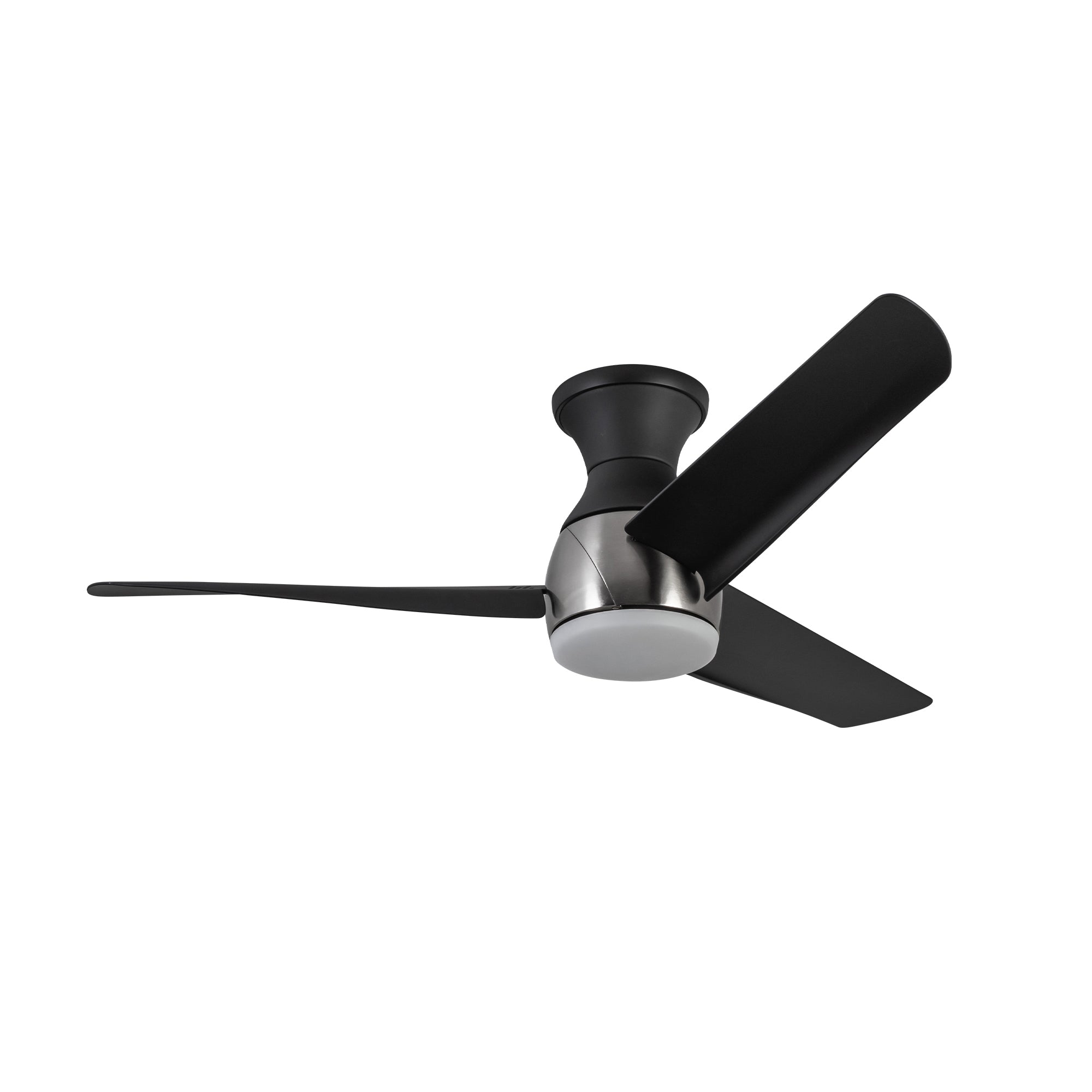 Thalia 54-in Brushed Nickel and Matte Black Damp-Rated Dimmable LED Hugger Fan