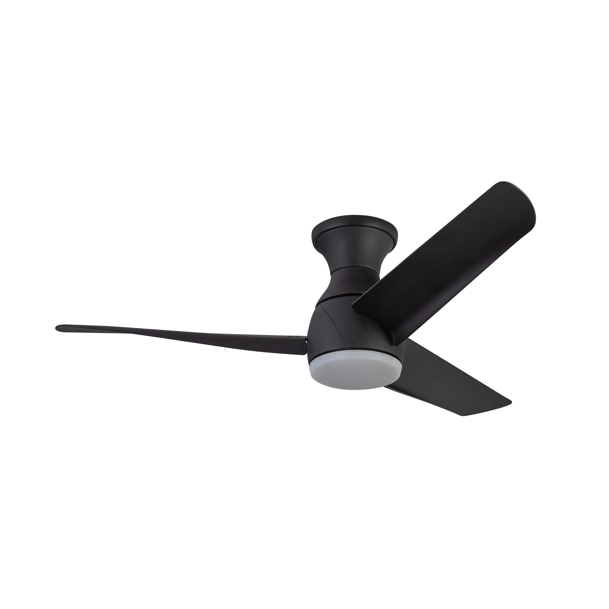 Thalia 54-in Matte Black Damp-Rated Dimmable LED Hugger Fan