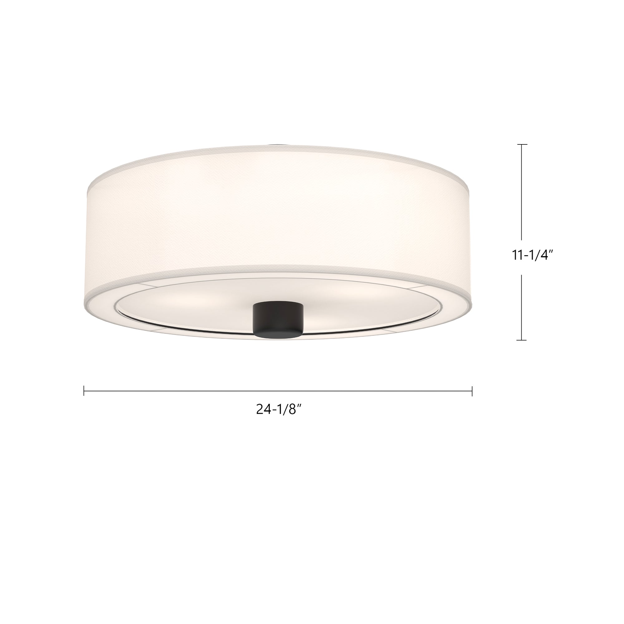 Theo 24-in Steel Flush Mount