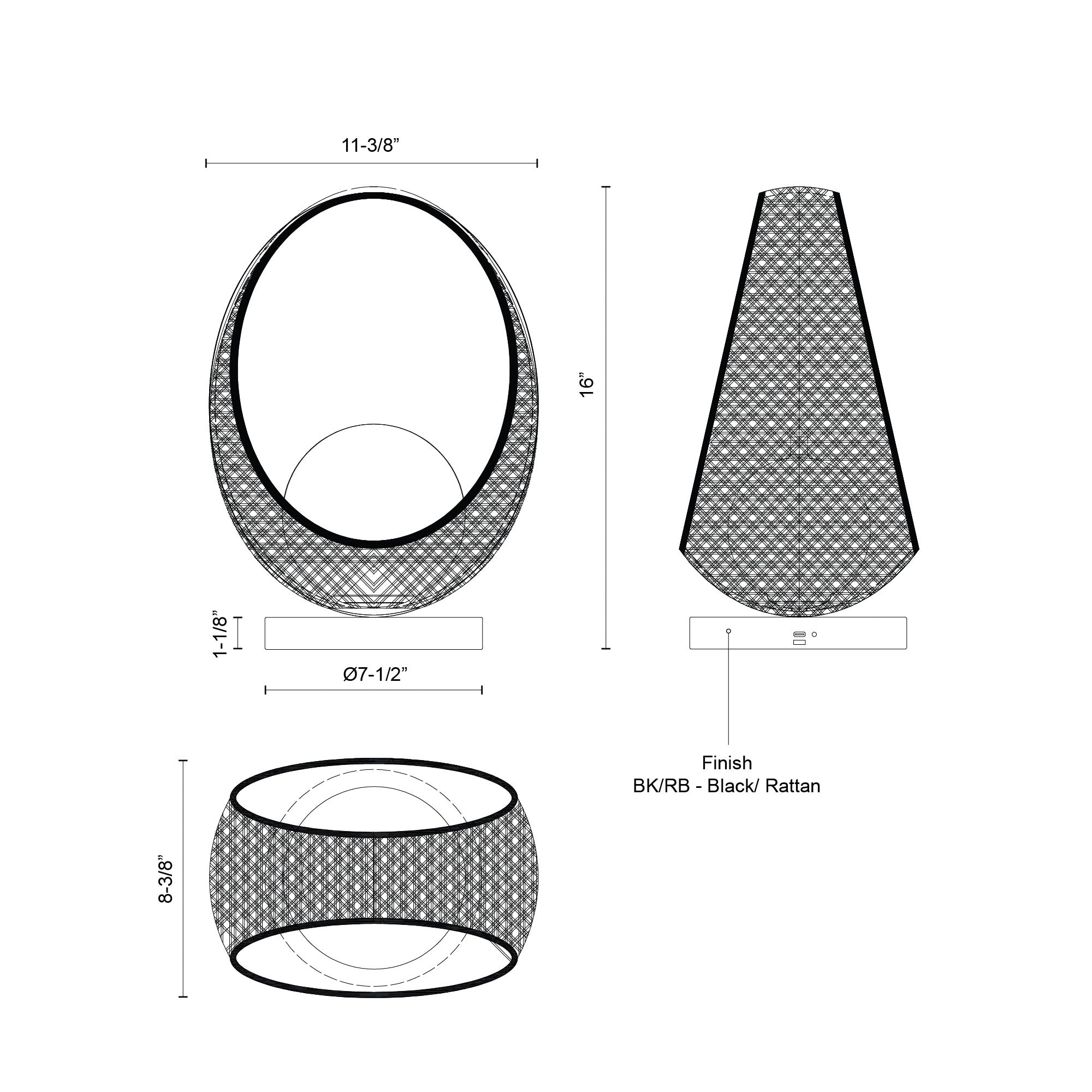 Lanai 16-in Steel Table Lamp