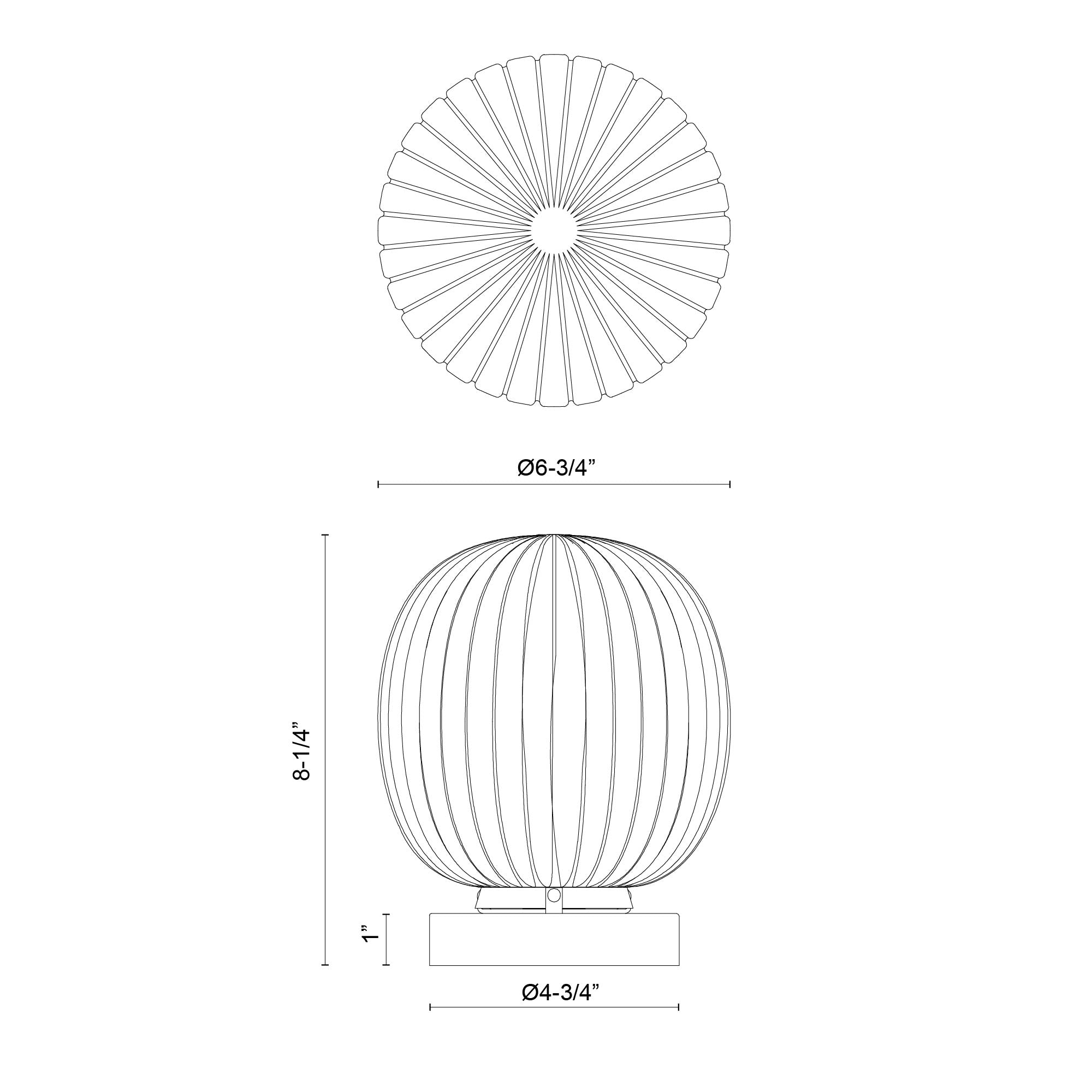 Cherise 7-in Steel Table Lamp