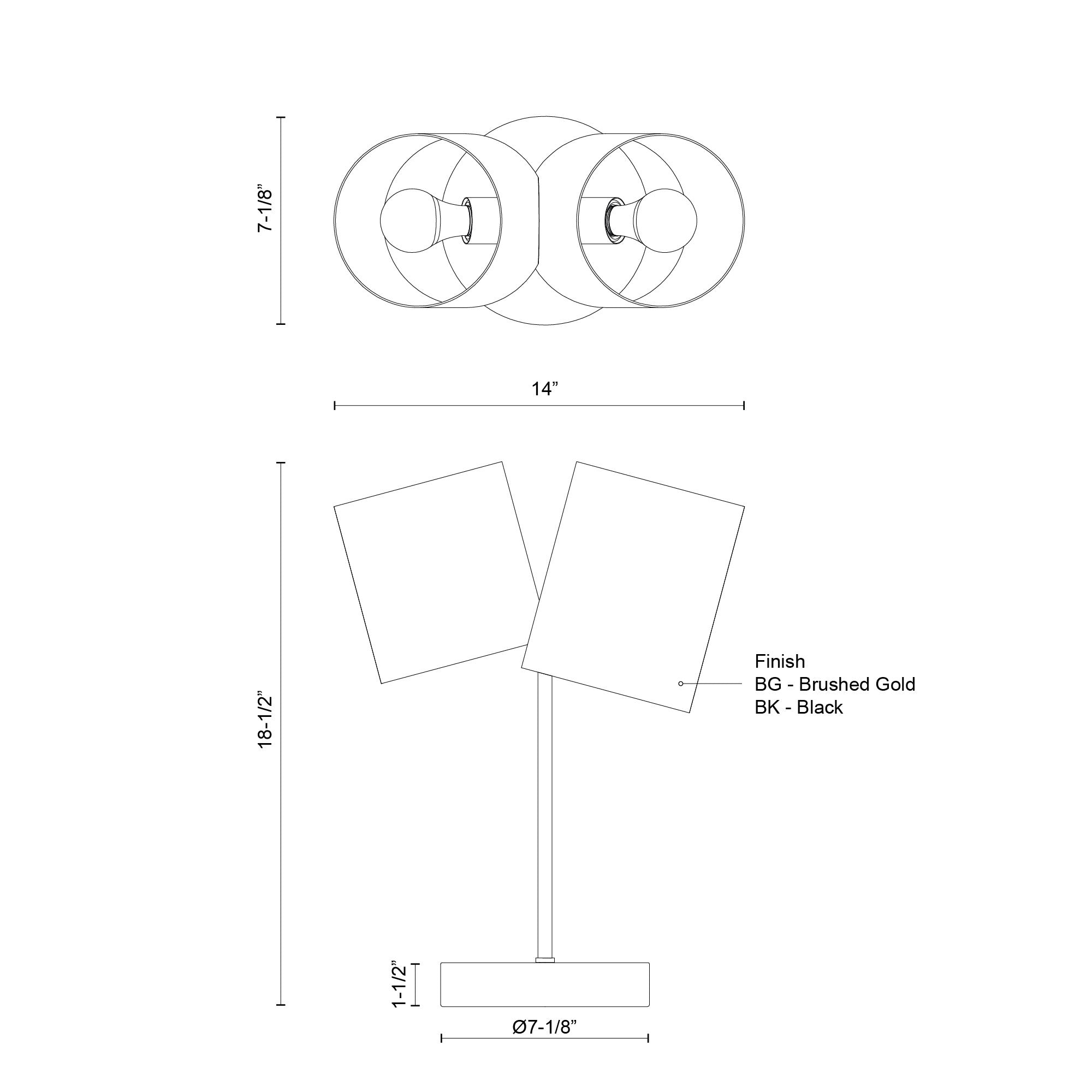 Keiko 14-in Aluminum Table Lamp