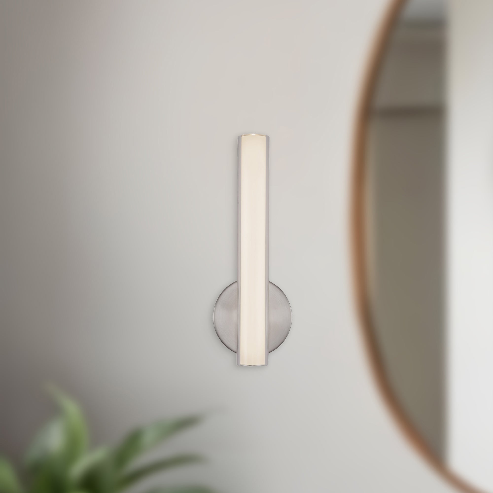 Tole 14-in Aluminum Steel Acrylic Wall Sconce