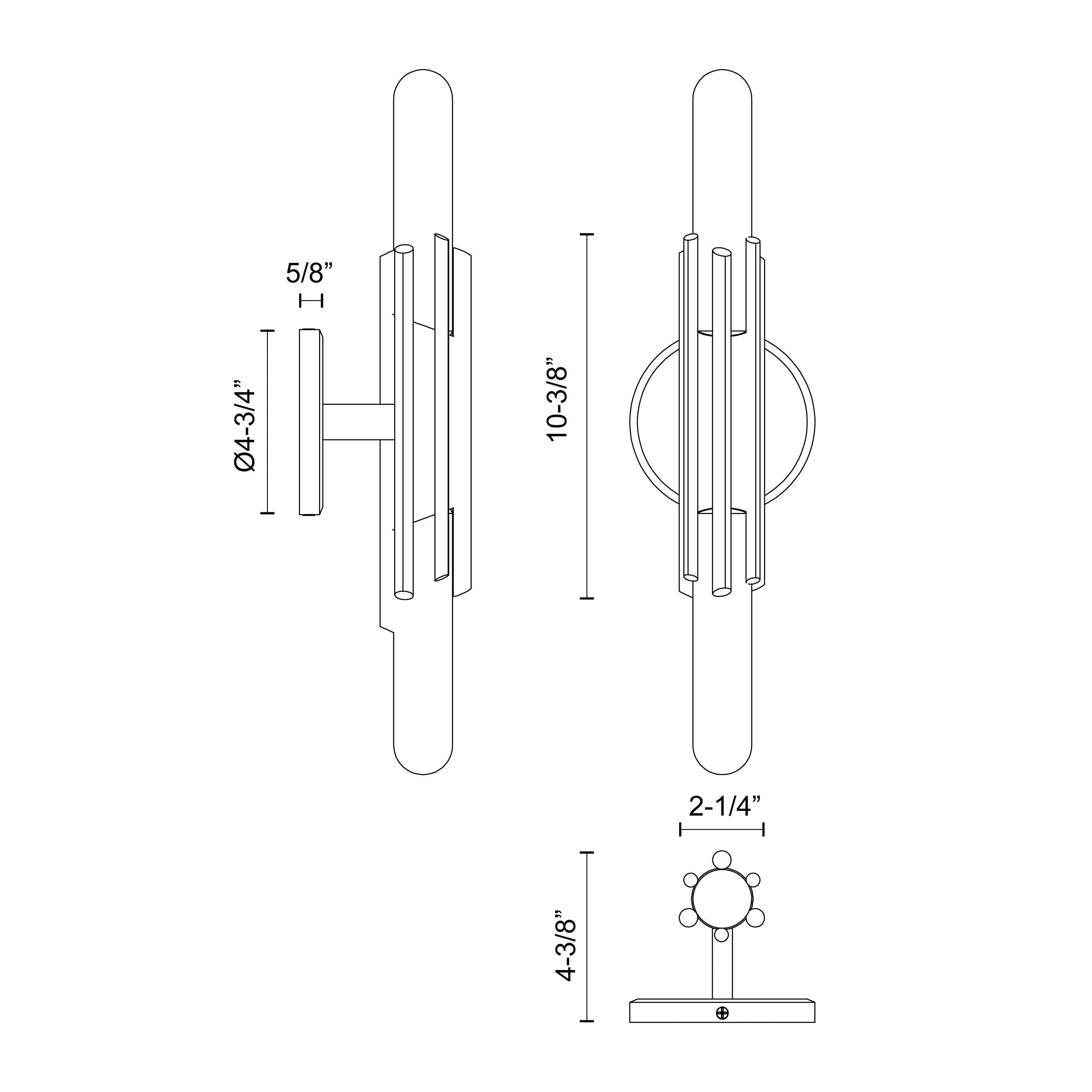Torres 11-in Steel Vanity Light