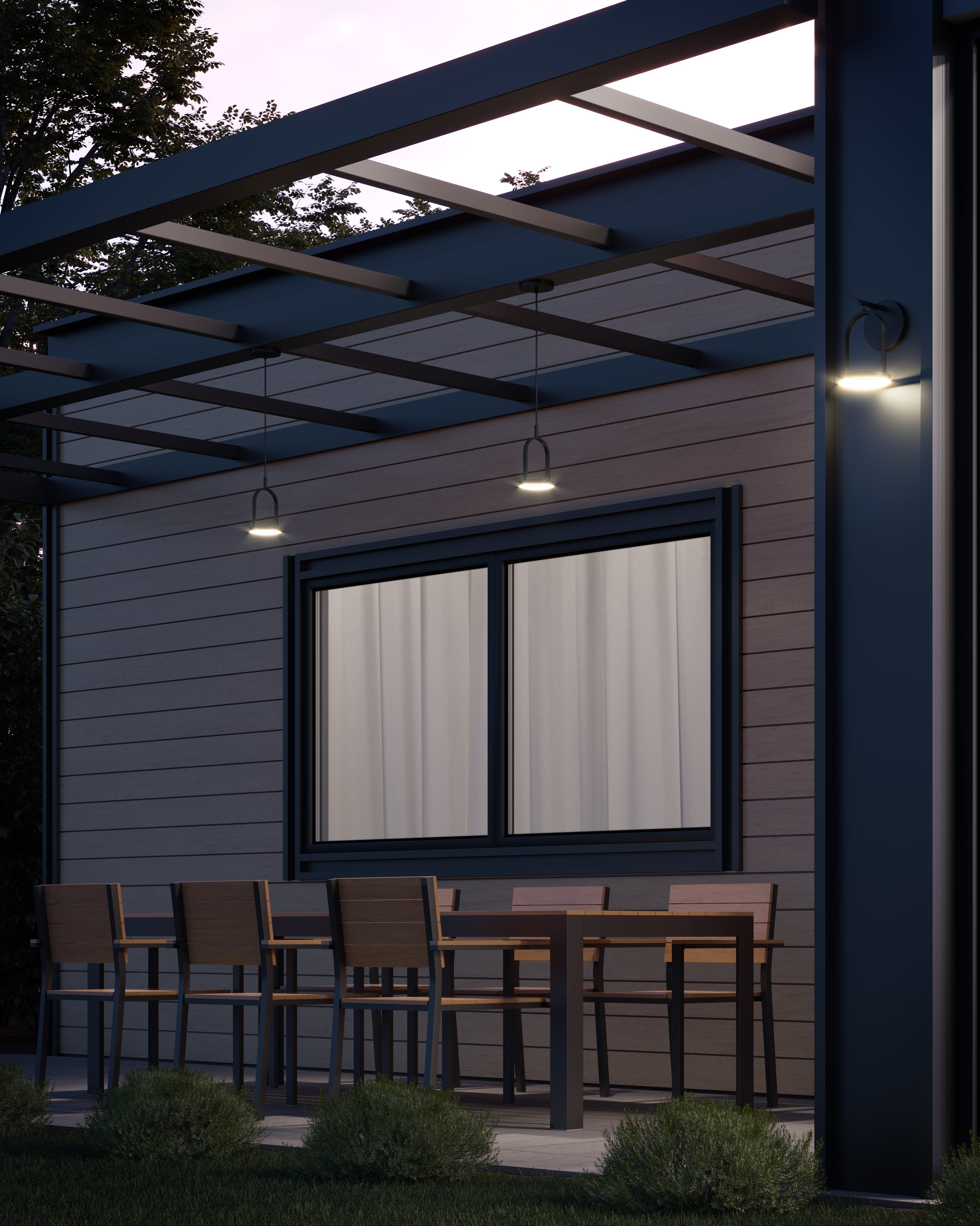 Trek 5-in Steel Outdoor Wall Sconce