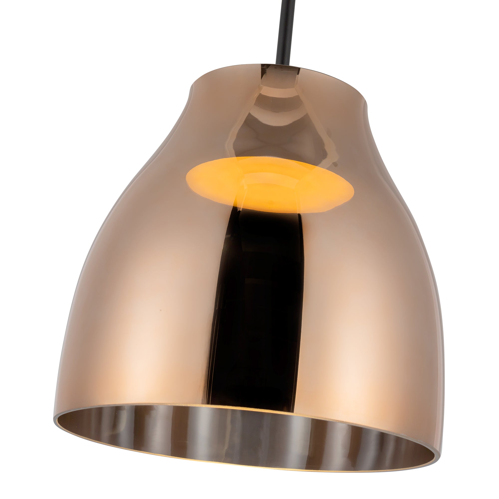 Trinity 12-in Chrome Glass Shade LED Pendant