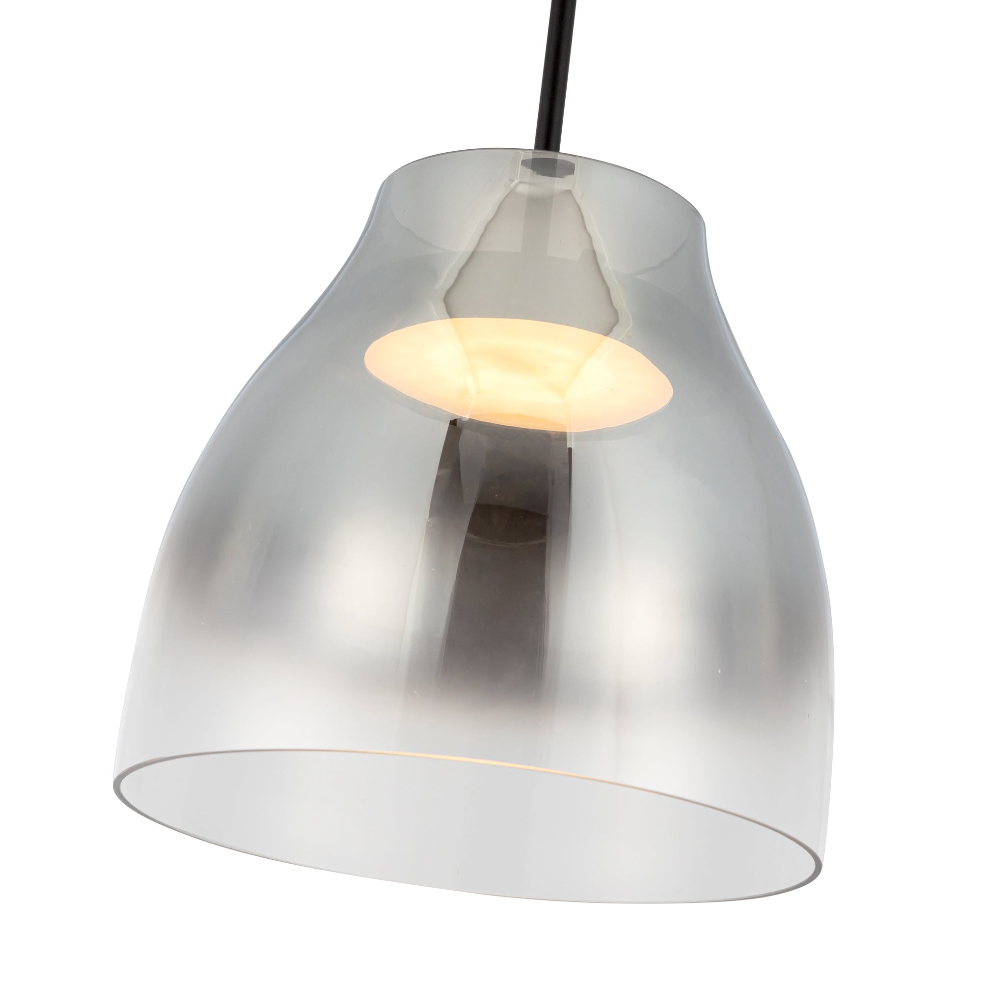 Trinity 12-in Chrome Glass Shade LED Pendant