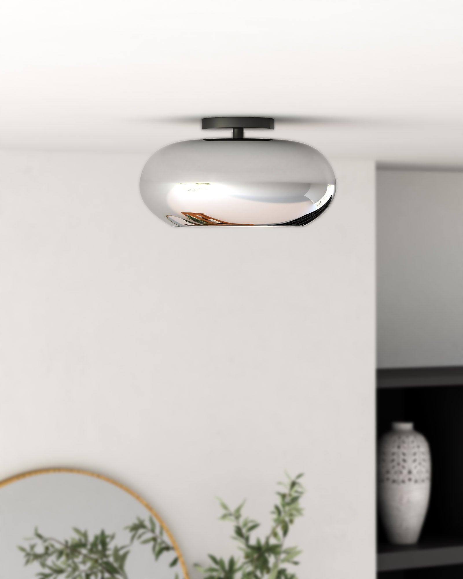 Trinity 14-in Aluminum Semi-Flush Mount