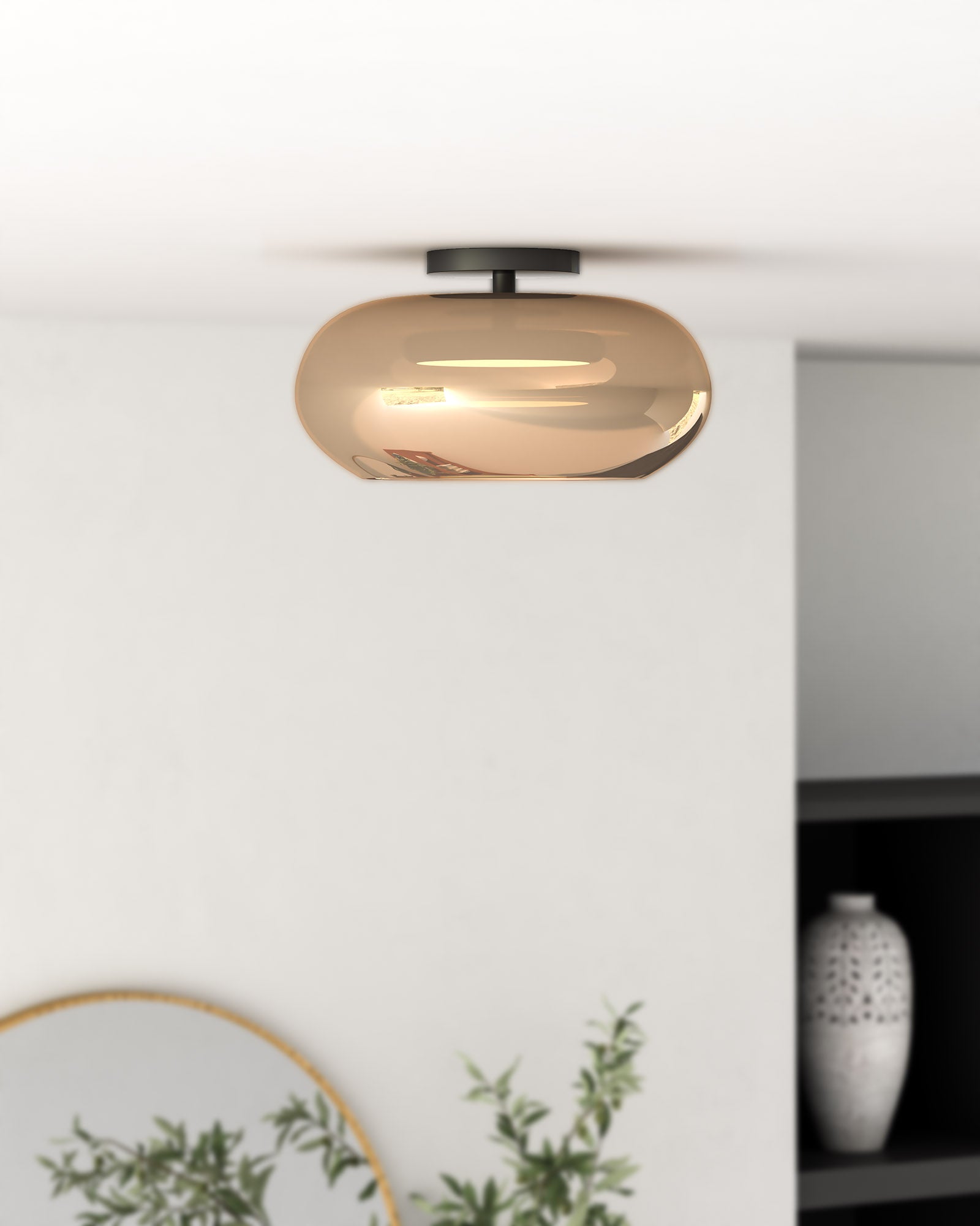 Trinity 14-in Aluminum Semi-Flush Mount