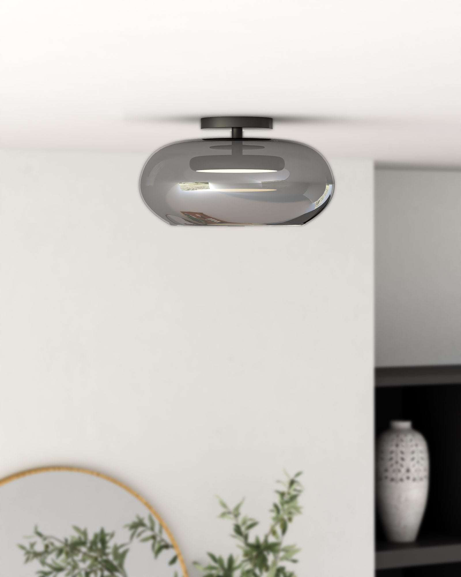 Trinity 14-in Aluminum Semi-Flush Mount