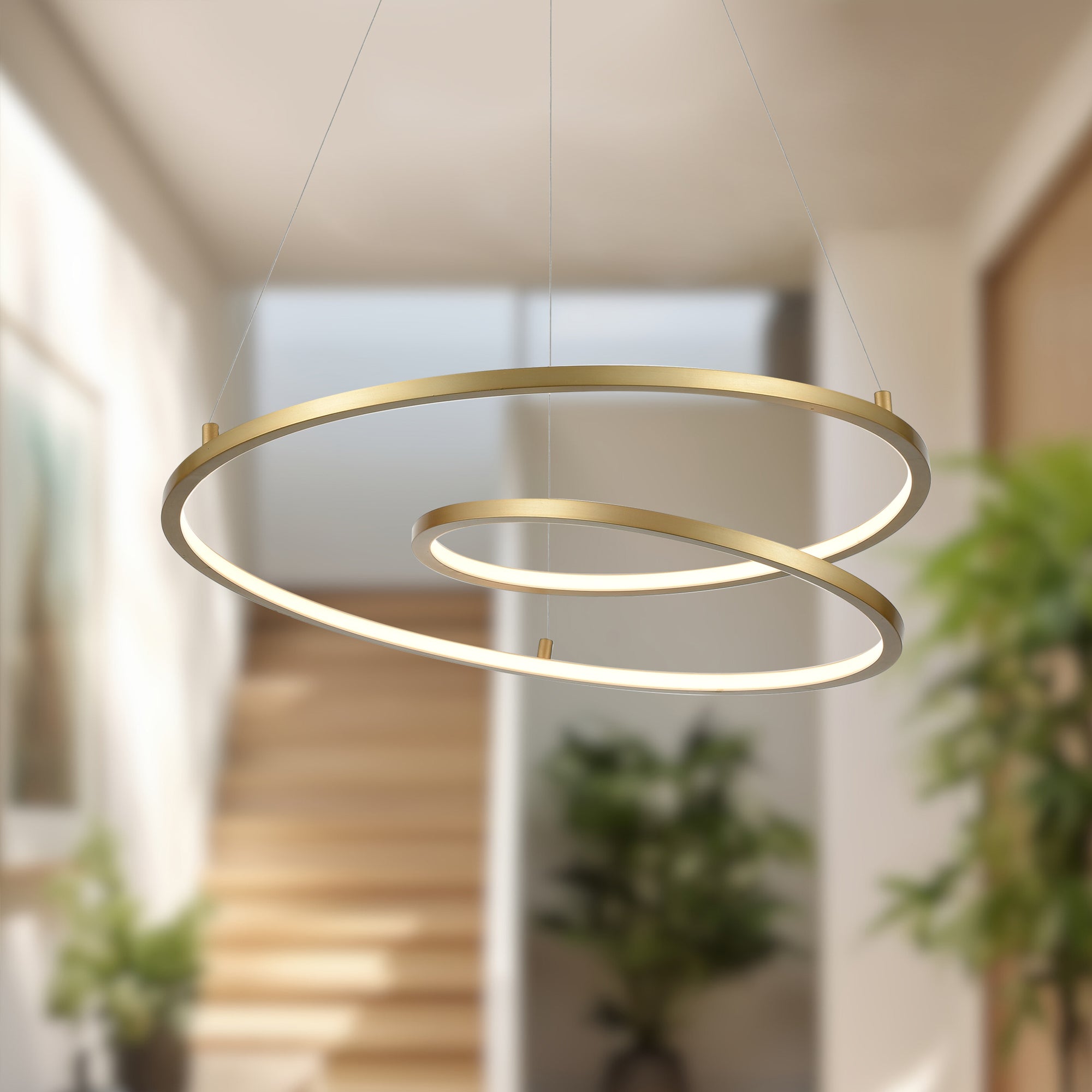 Twist 19-in Aluminum Pendant
