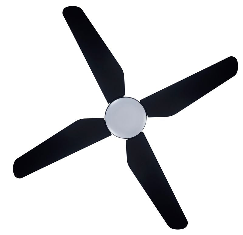 Aria Hugger 52 Inch Black Fan with 1 Light and Remote