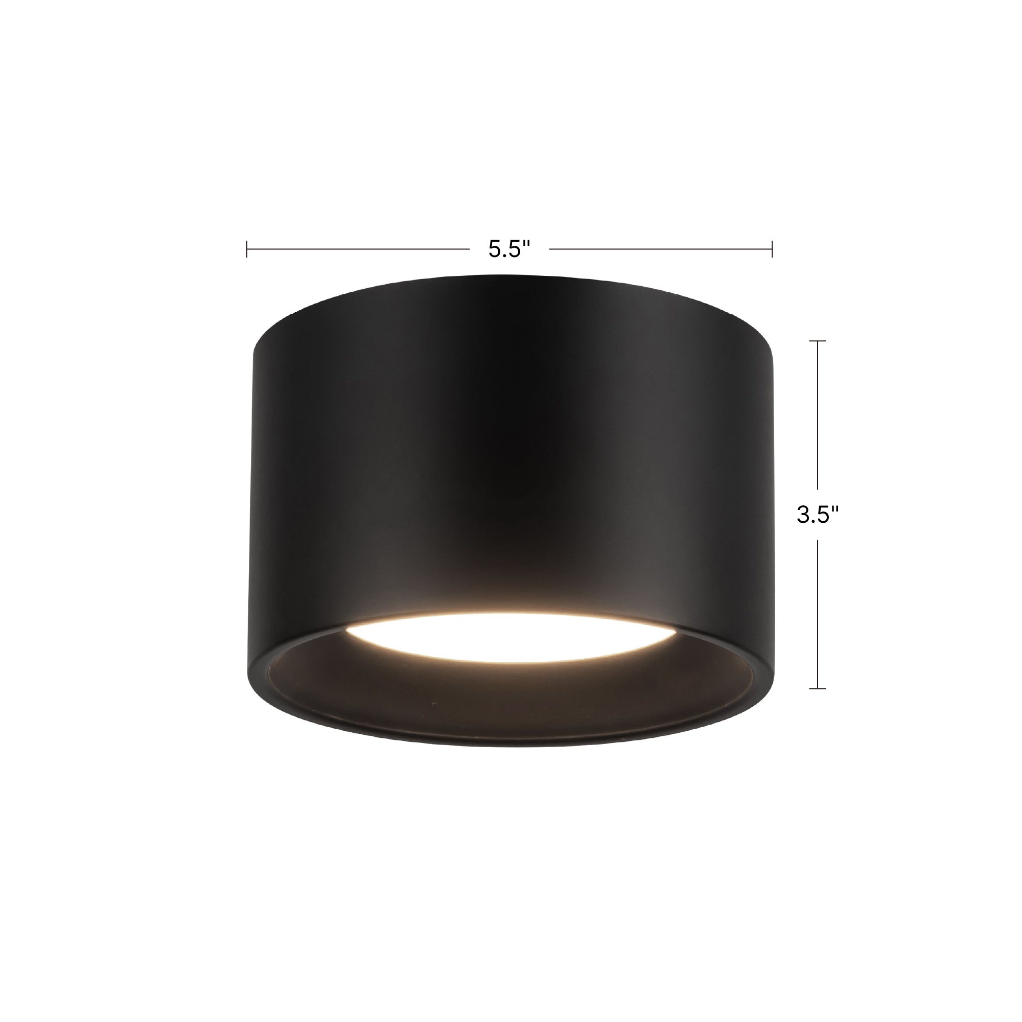 Uma 6-in Steel Semi-Flush Mount