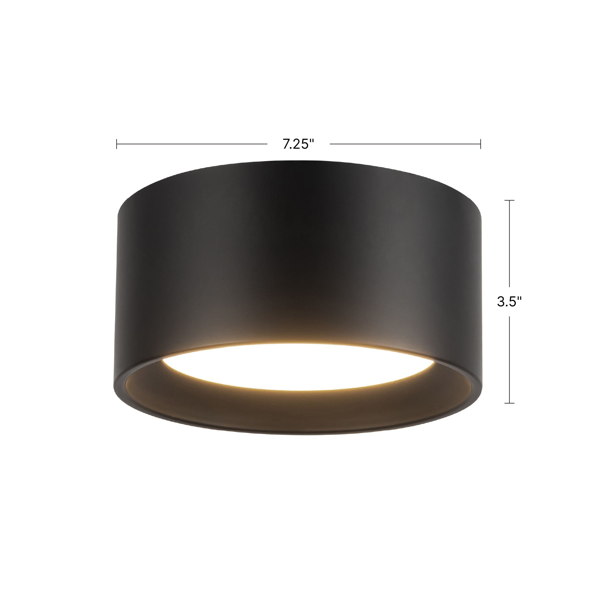Uma 7-in Steel LED Semi-Flush Mount
