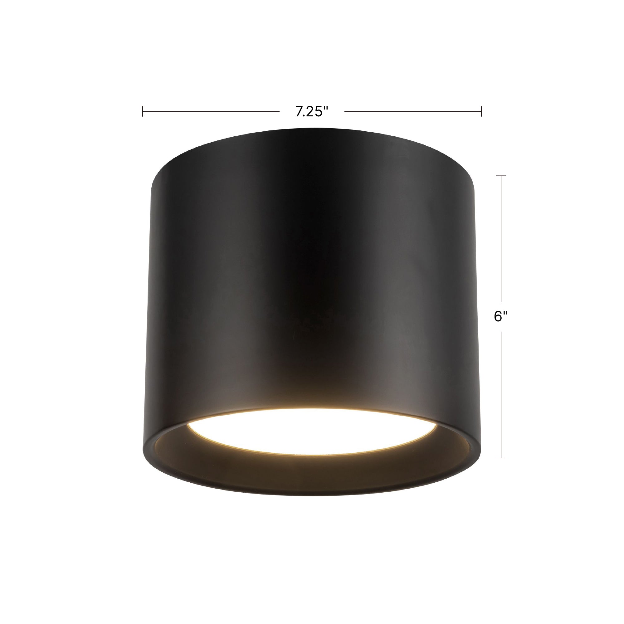 Uma 7-in Steel Semi-Flush Mount