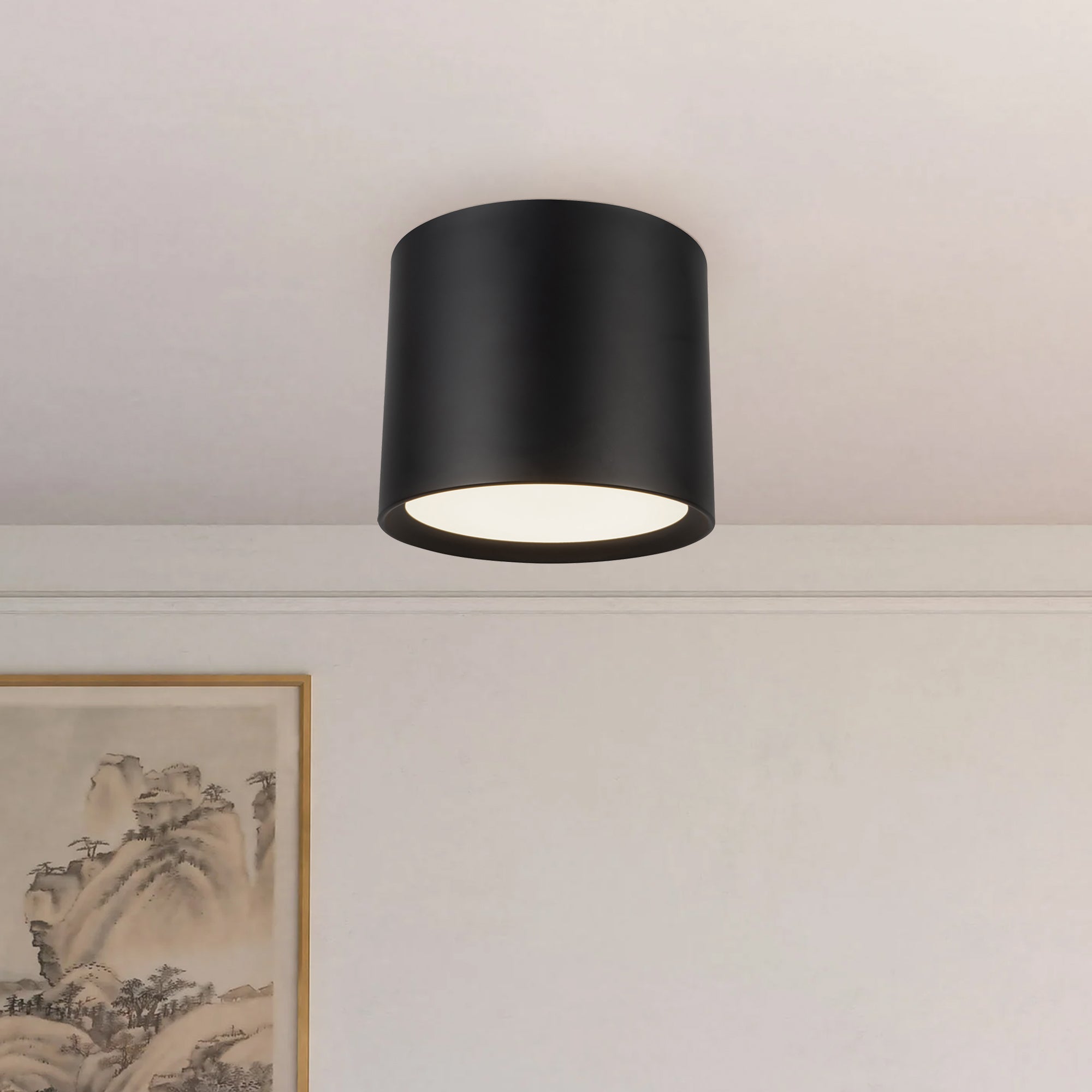 Uma 12-in Steel Semi-Flush Mount