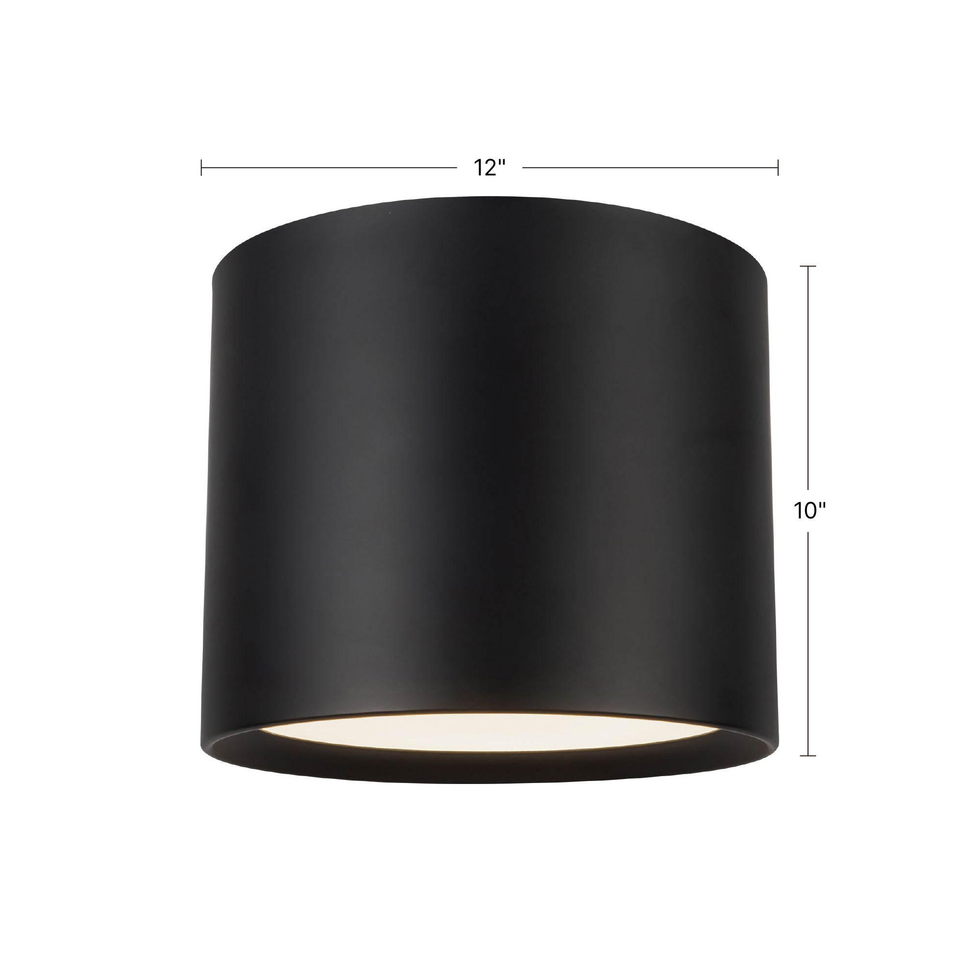 Uma 12-in Steel Semi-Flush Mount