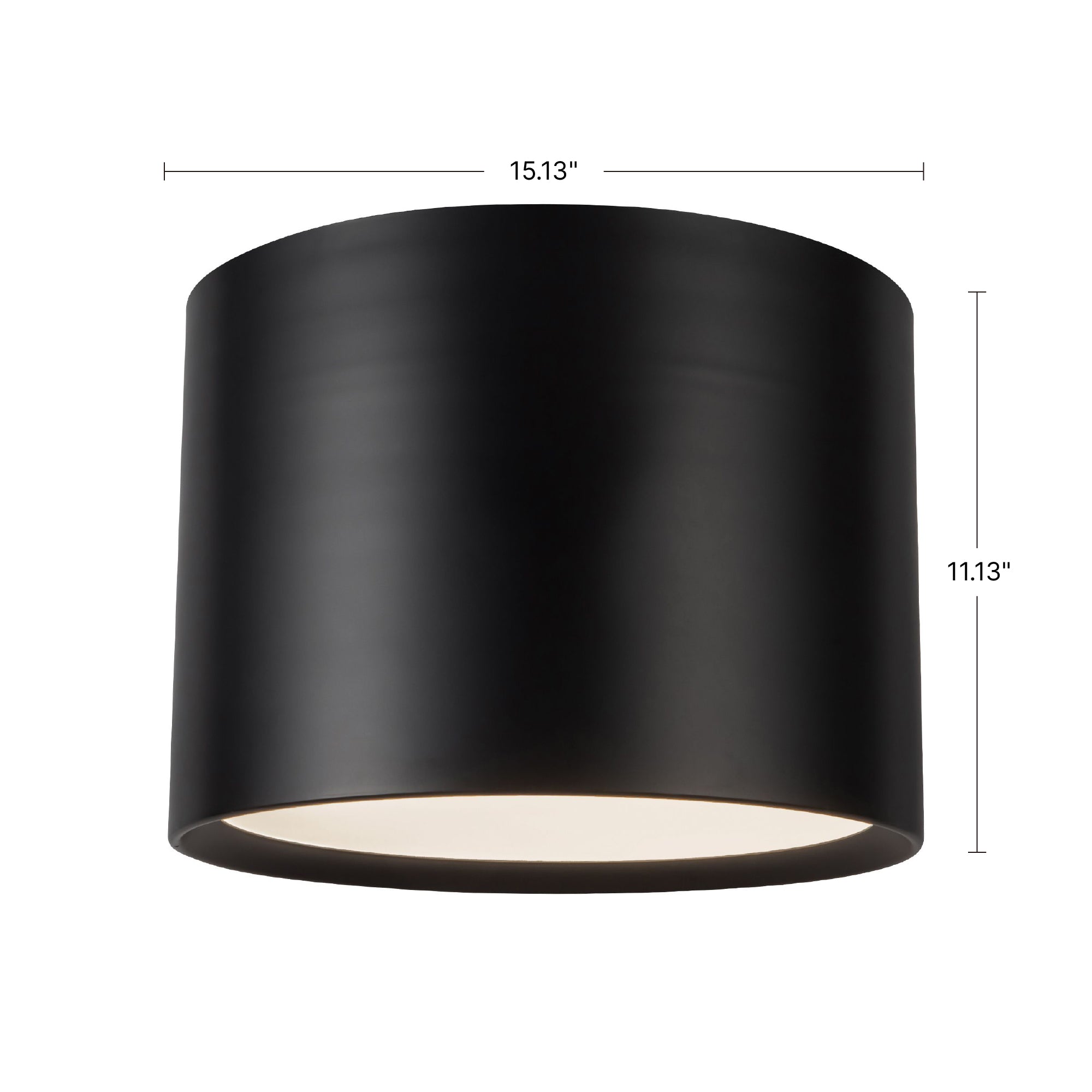 Uma 15-in Steel Semi-Flush Mount
