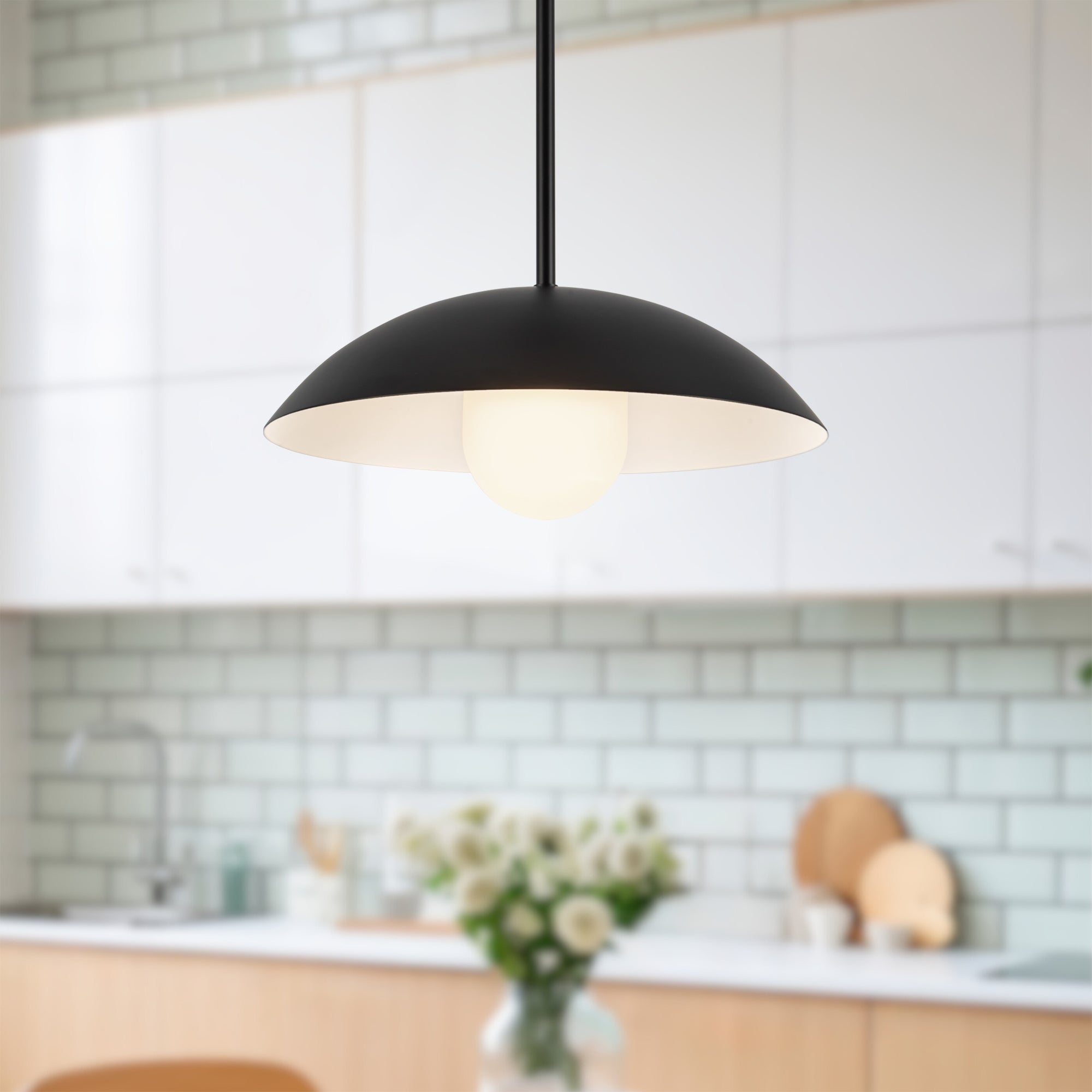 Umbra 14-in Pendant with Matte Opal Glass