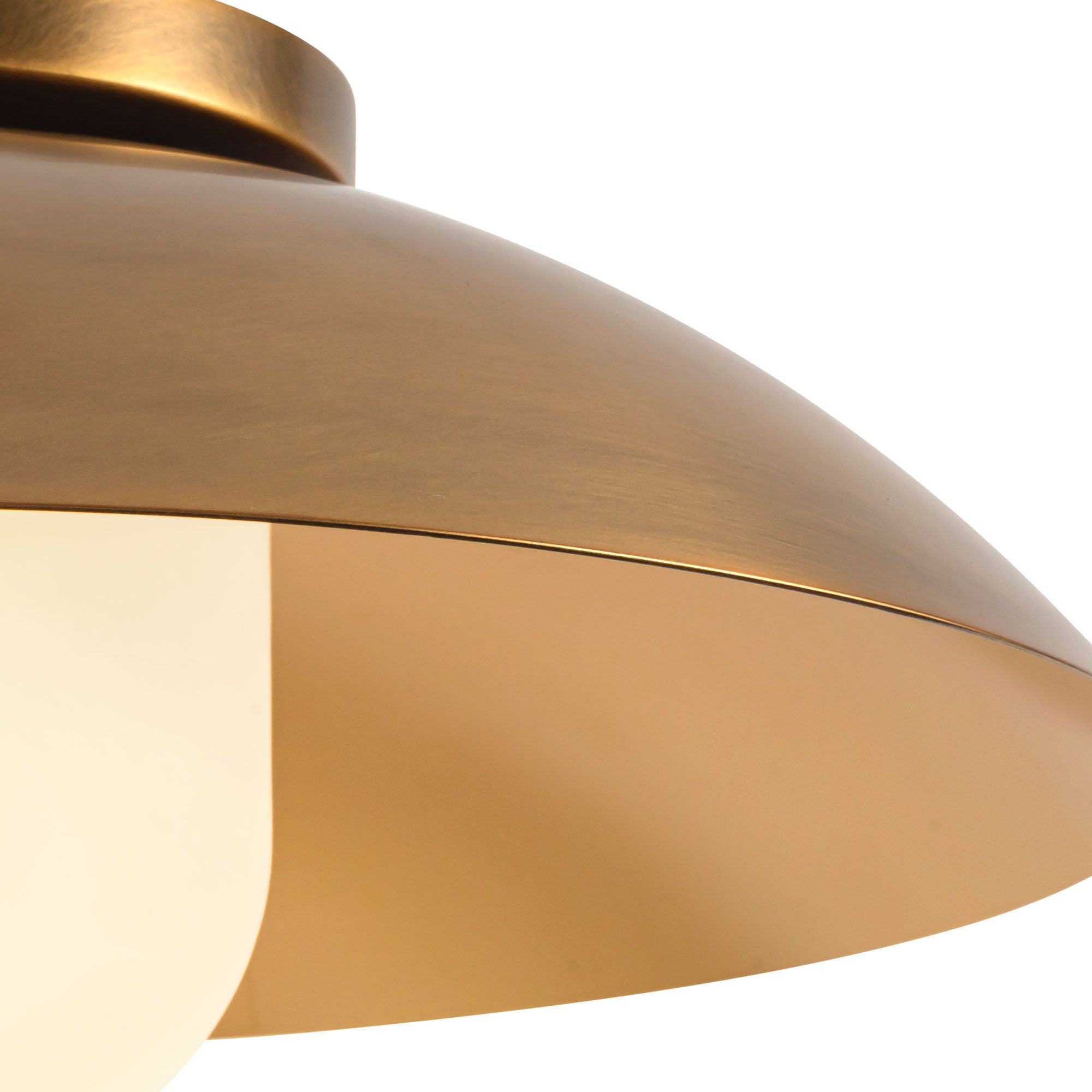 Umbra 14-in Steel Semi-Flush Mount with Matte Opal Glass Difusser