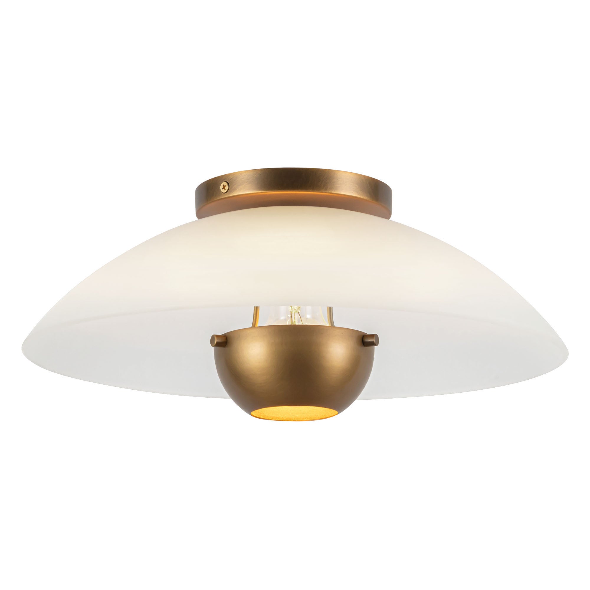 Umbra 14-in Steel Semi-Flush Mount
