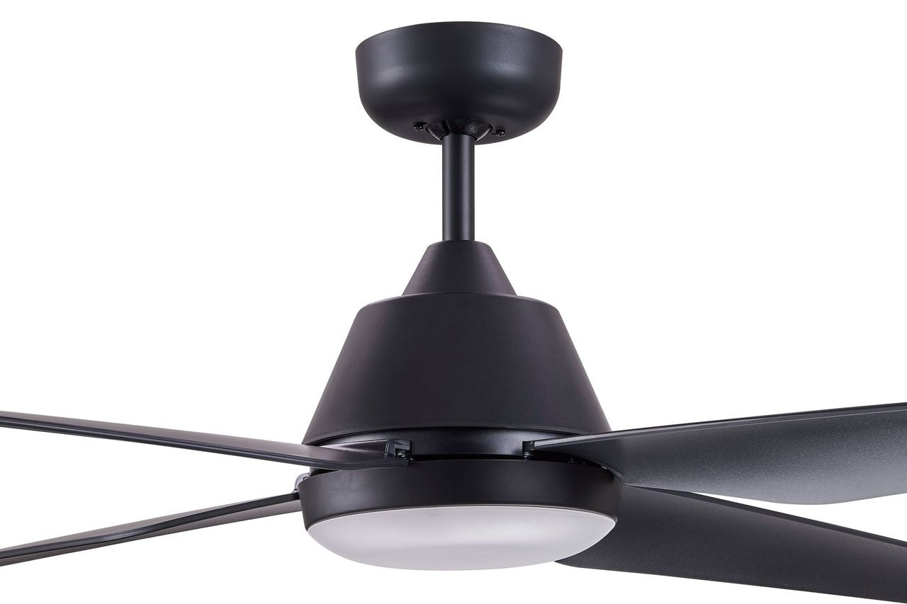 Aria 52 Inch Black Fan with 1 Light and Remote